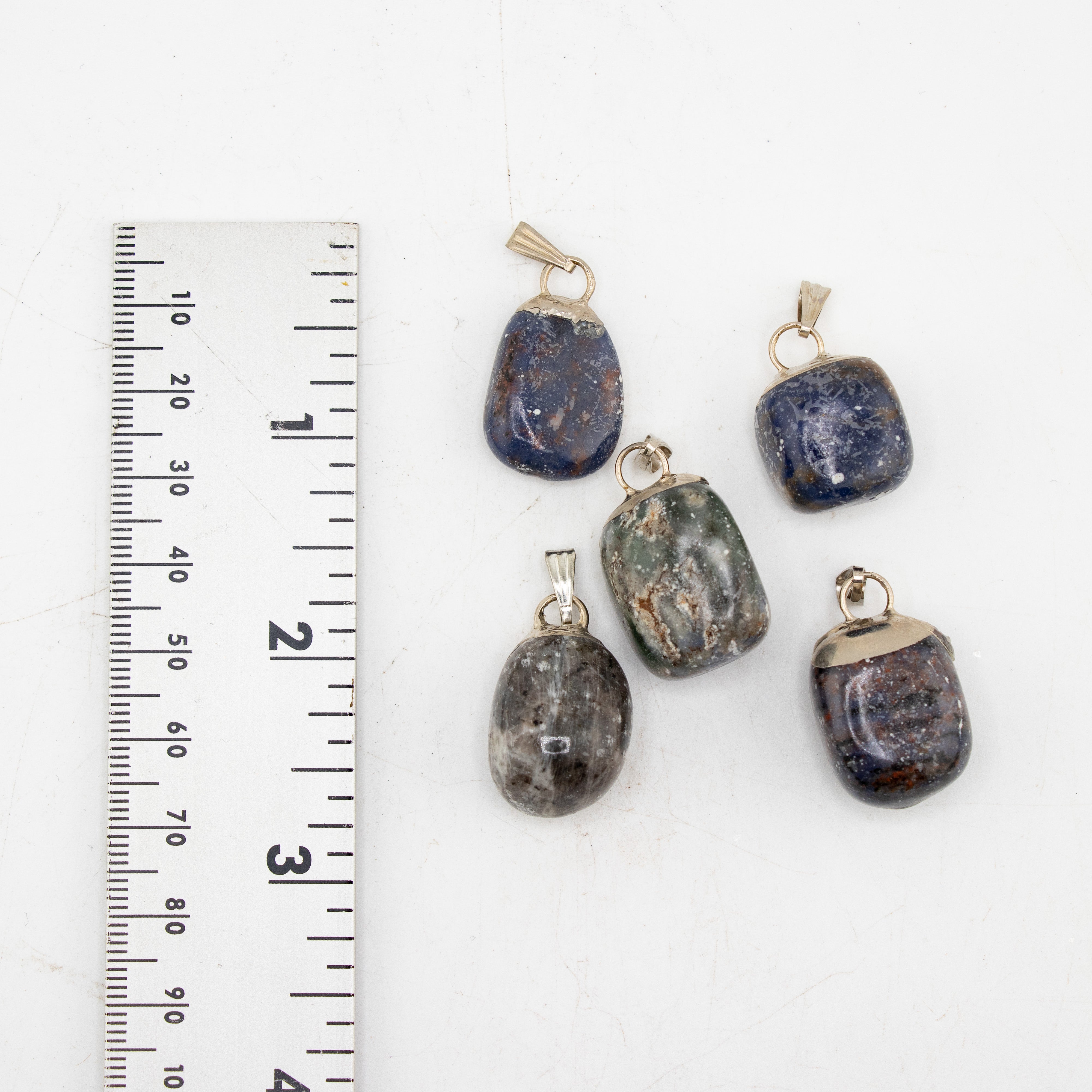 Sodalite Mixed Shape Pendants, 5 Pieces in a Pack