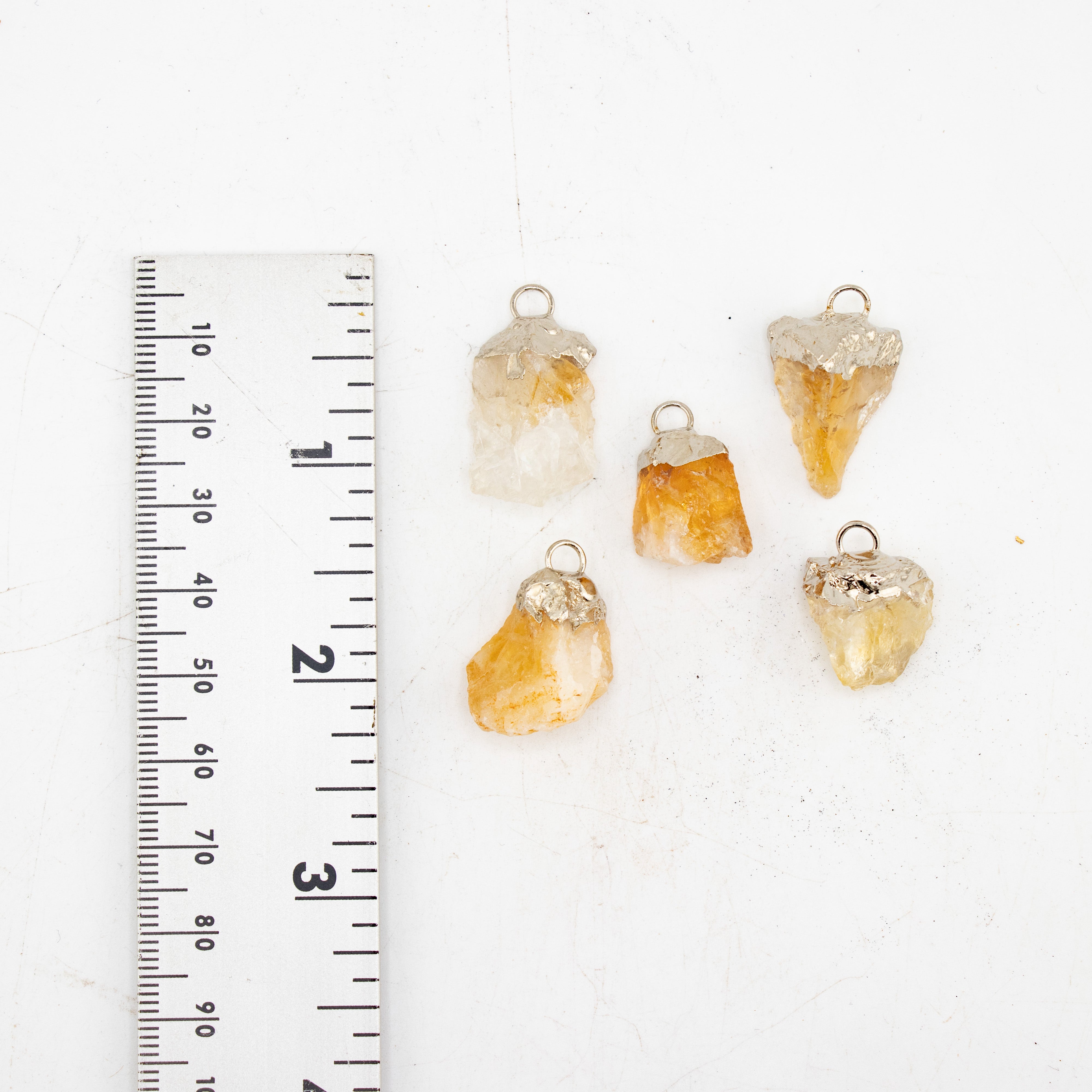 Citrine Raw Pendants,5 Pieces in a Pack
