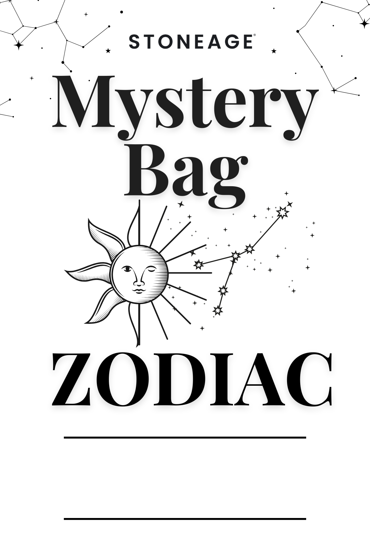 ZODIAC - Medium Mystery Bag Labels, 20 Pieces in a Pack