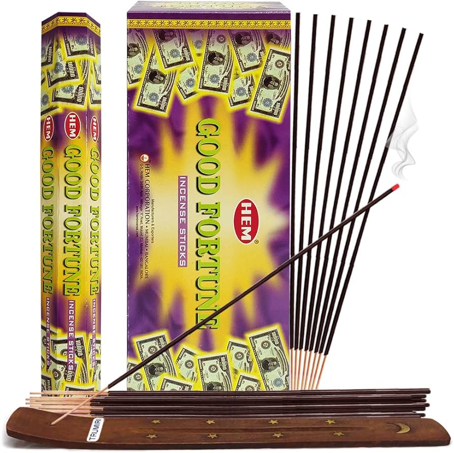 Good Fortune, Incense Sticks, 8 Stick, 18 grams in one Pack, 25 Pack Box