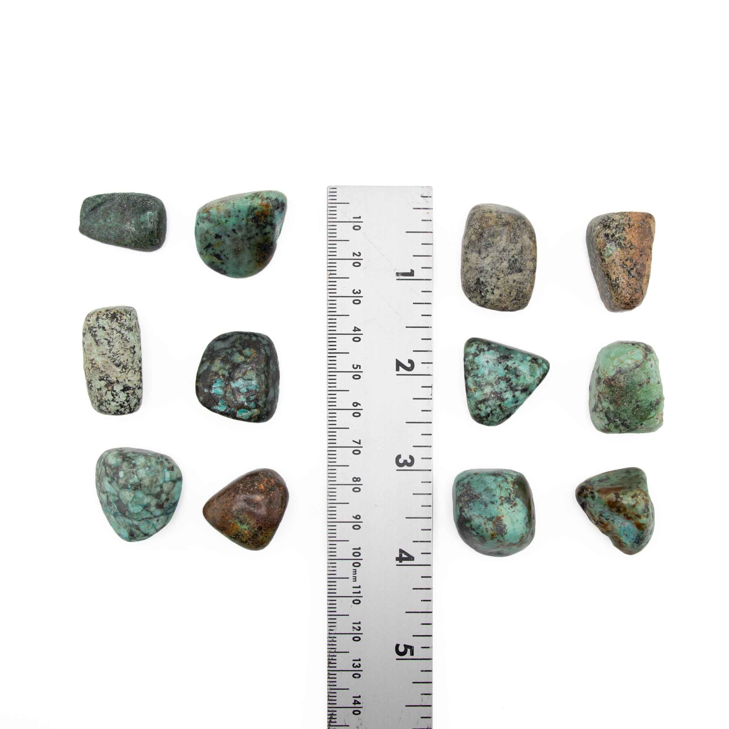 African Turquoise Tumbled Stone, 2-3cm, 1 Lb