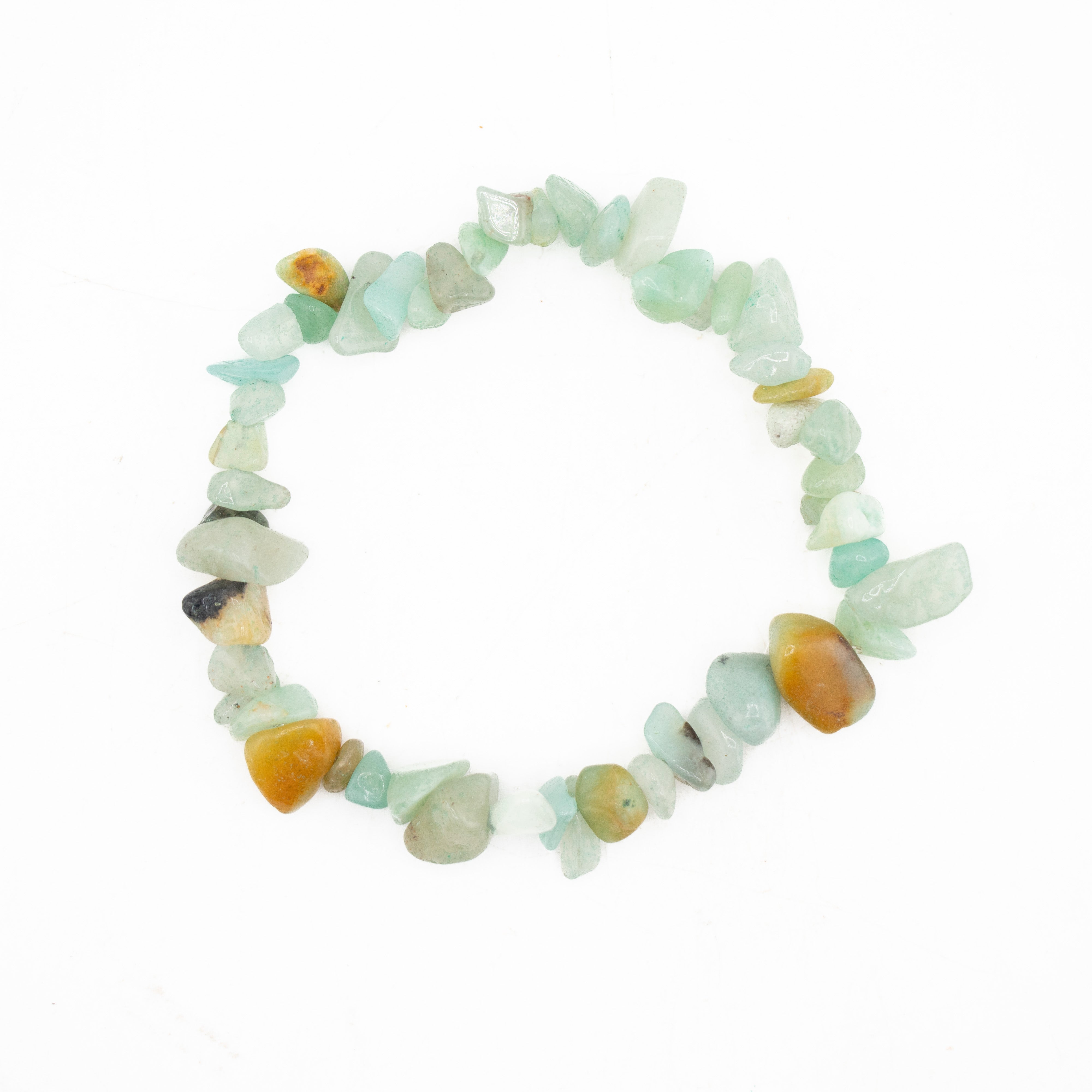 Amazonite Chipped Stone Bracelet, 5 Pieces in a Pack