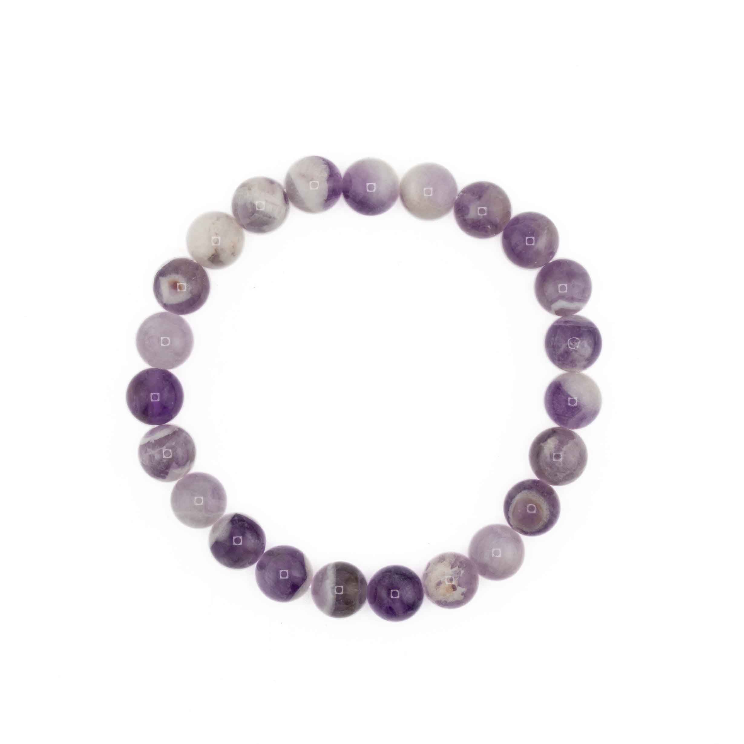 Amethyst (Dream), Metal Free Bracelet, 8mm, 5 Pieces in a Pack
