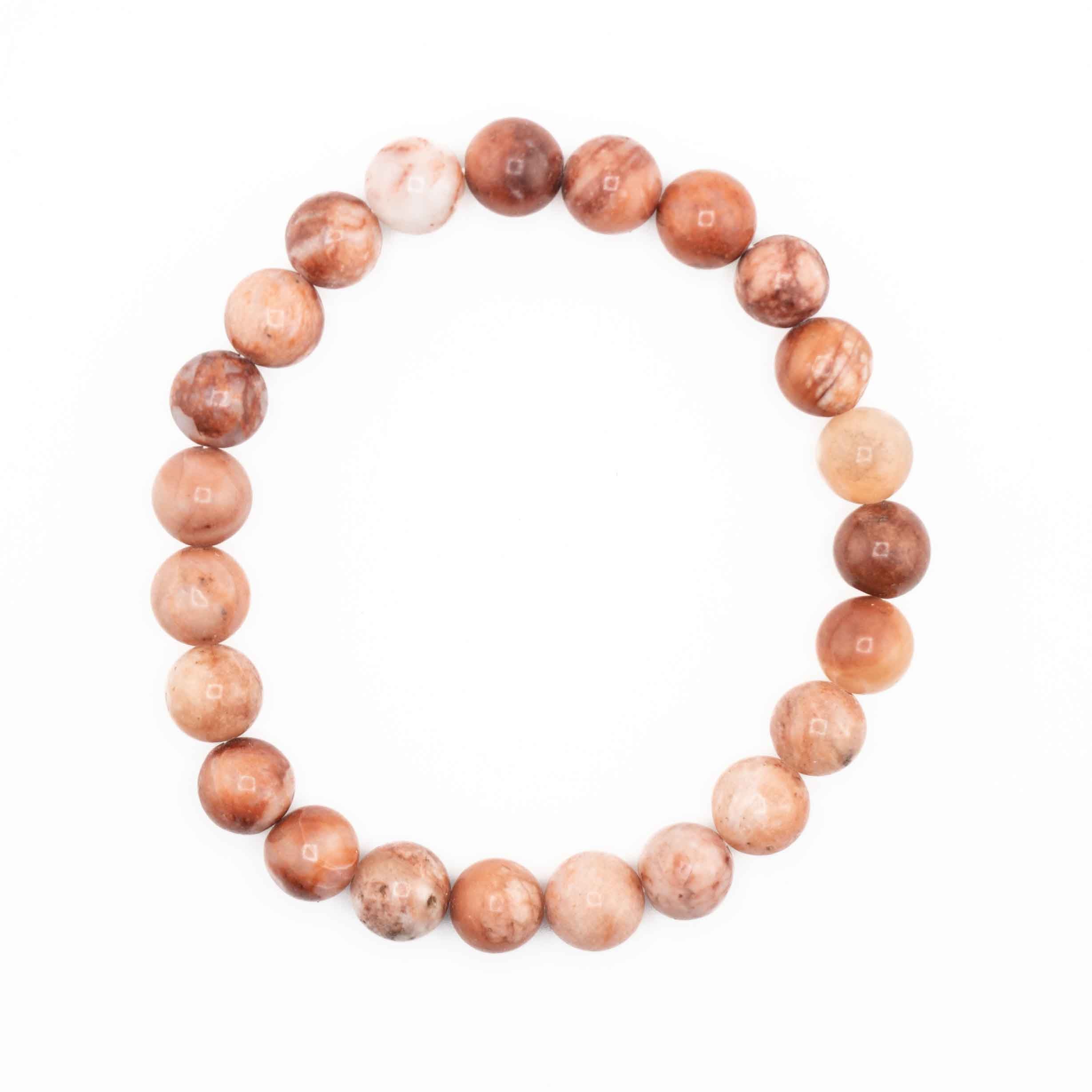 Aventurine (Pink), Metal Free Bracelet, 8mm, 5 Pieces in a Pack