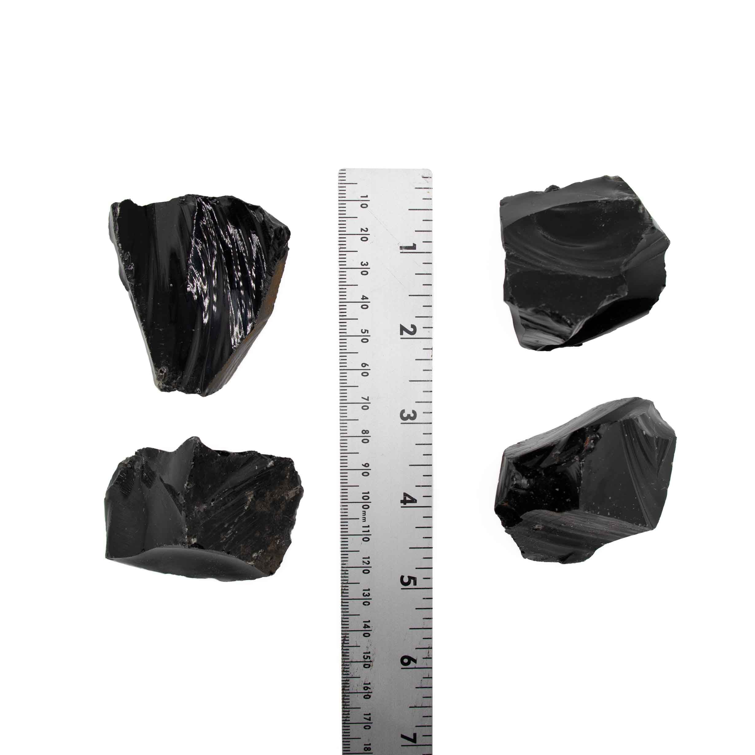 Black Obsidian Rough Stone, 1 KG Pack