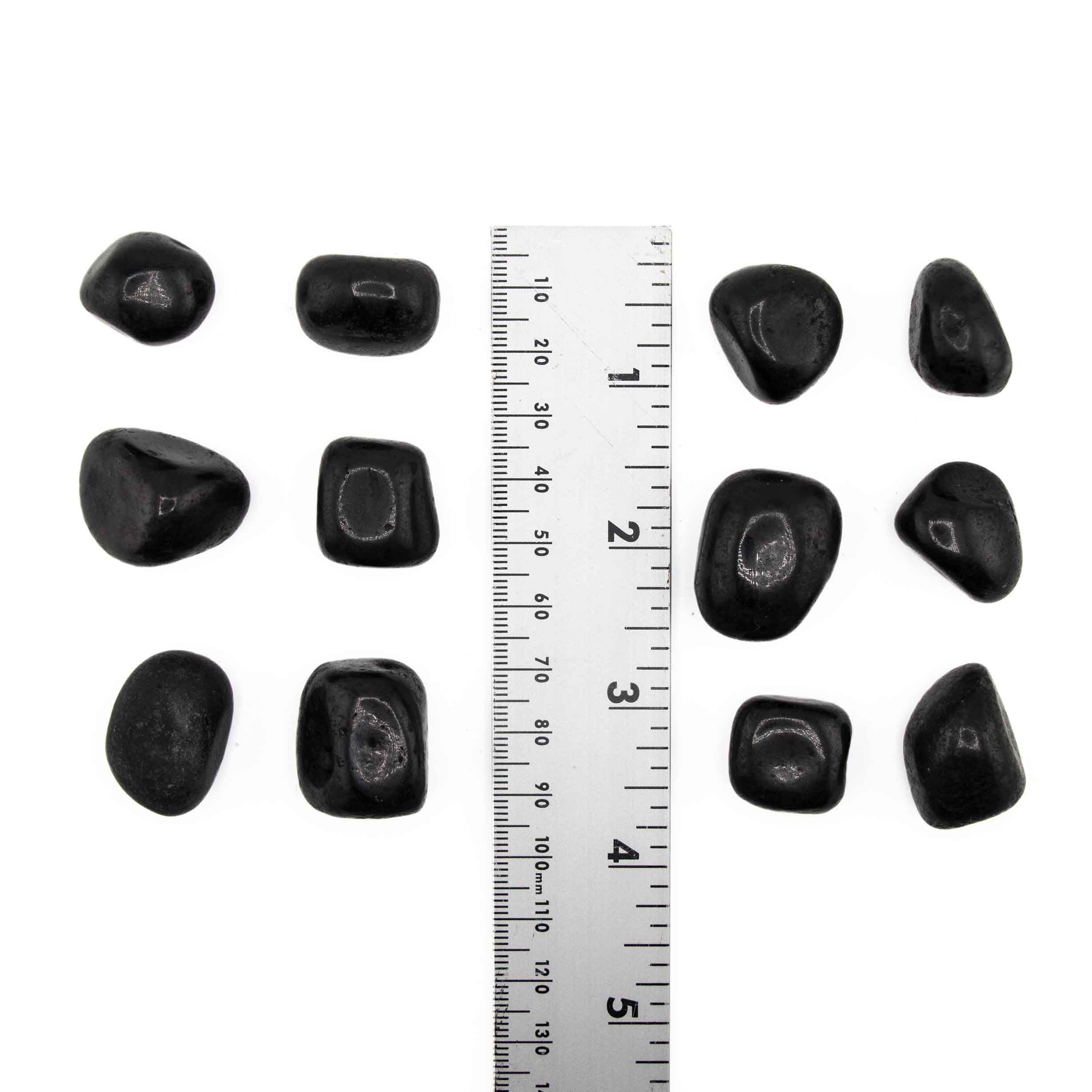 Black Tourmaline Tumbled Stone, 2-3cm, 1 Lb