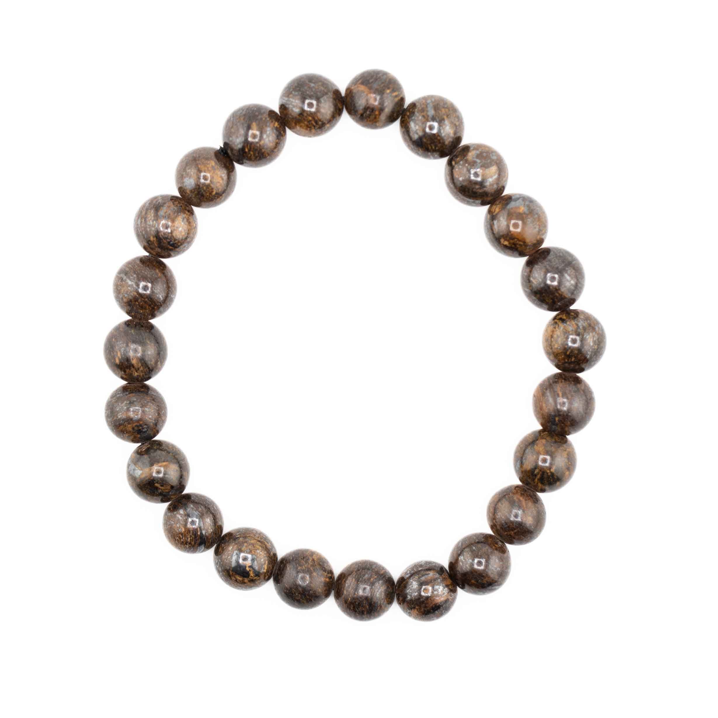 Bronzite, Metal Free Bracelet, 8mm, 5 Pieces in a Pack