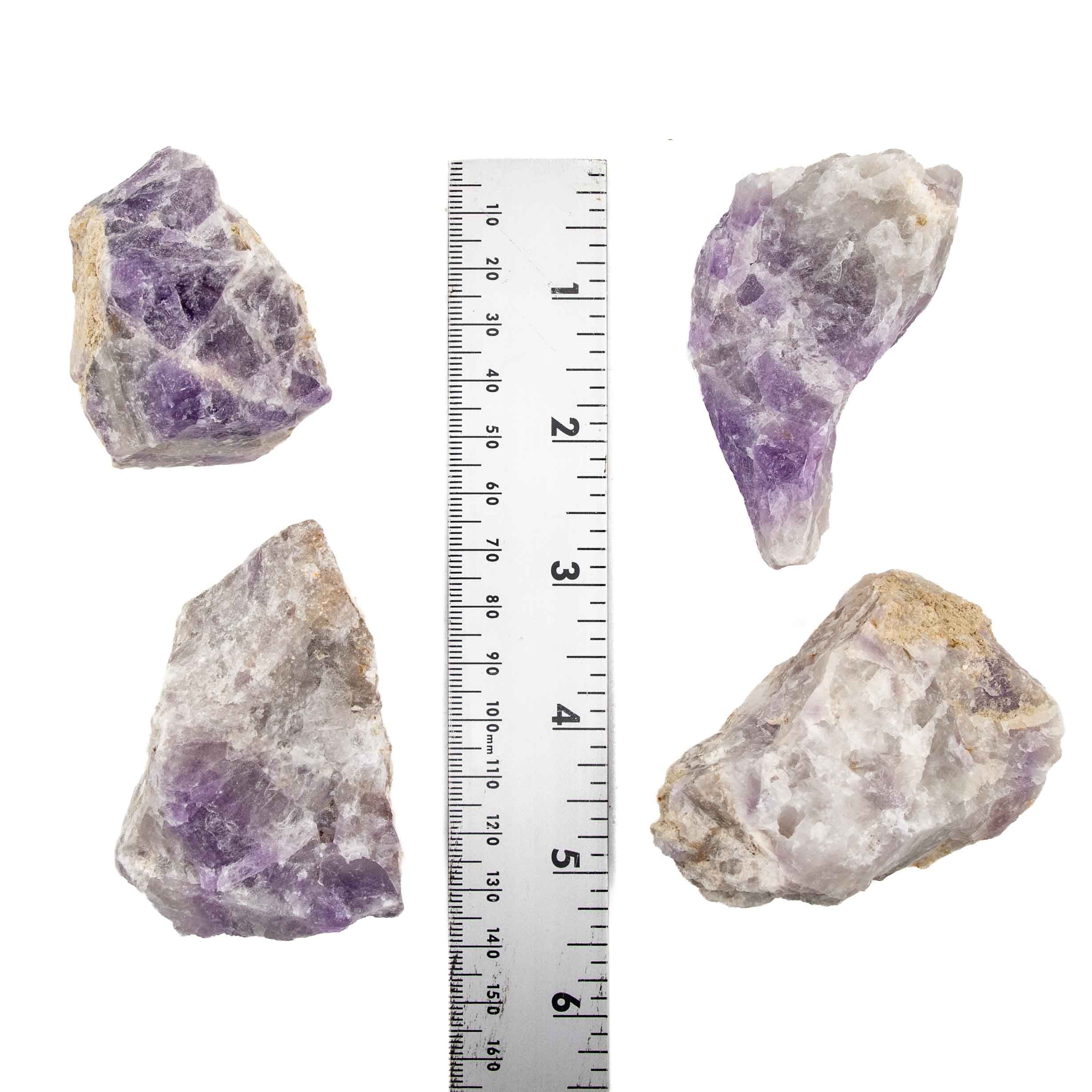 Chevron Amethyst Rough Stone, 3-5cm, 1 KG Pack