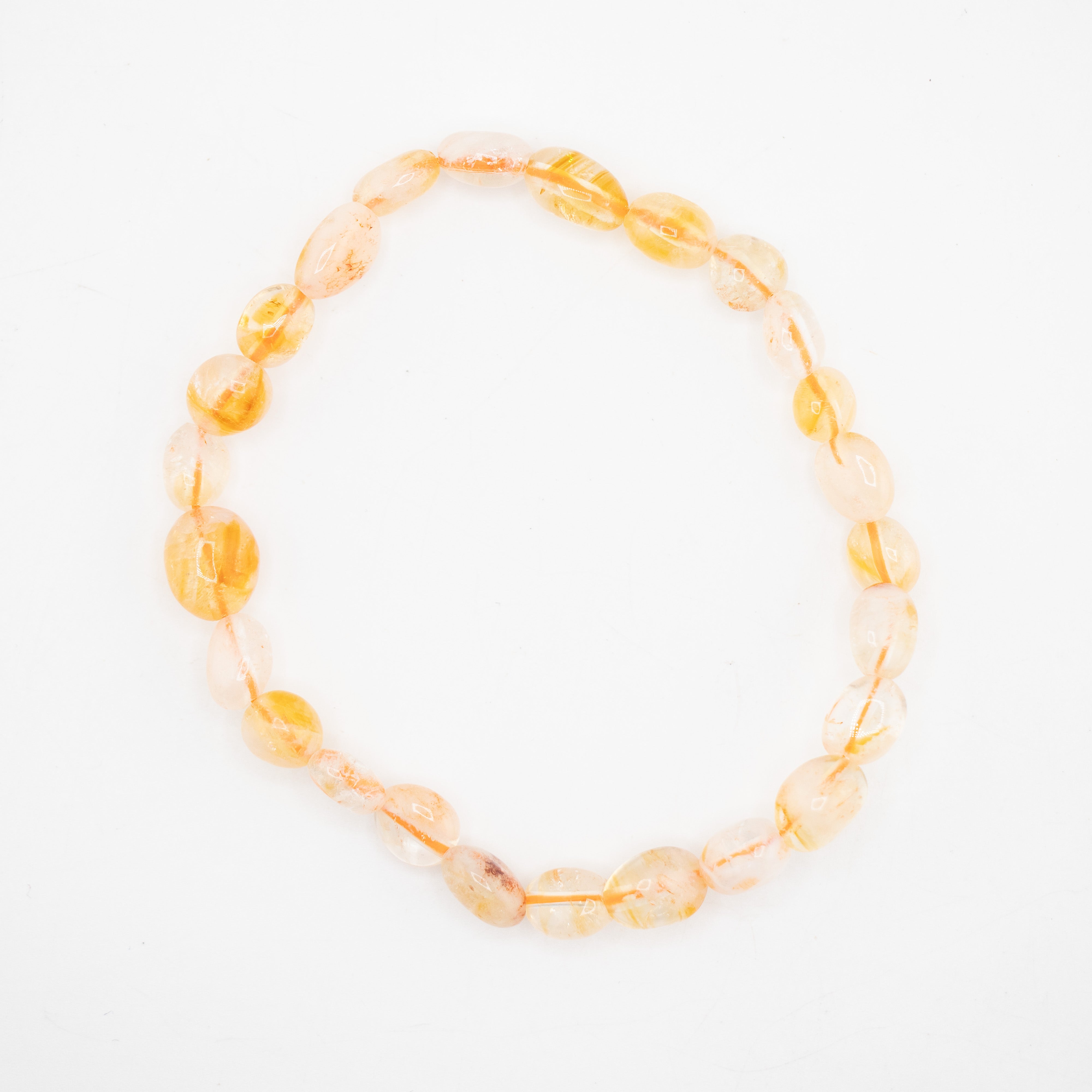 Citrine Nugget Beads Bracelet, 6-8mm, 5 Pieces in a Pack