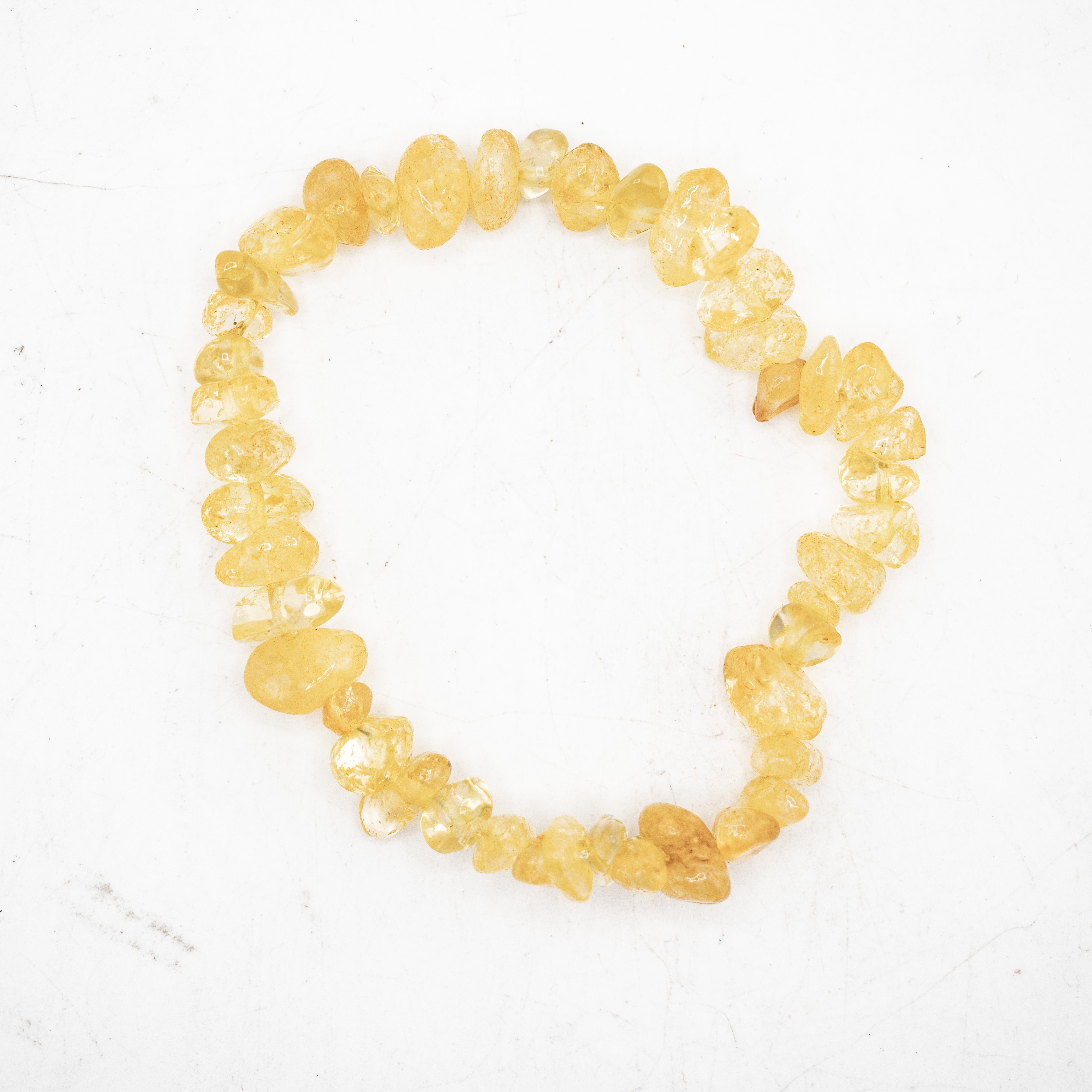 Citrine Chipped Stone Bracelet, 5 Pieces in a Pack