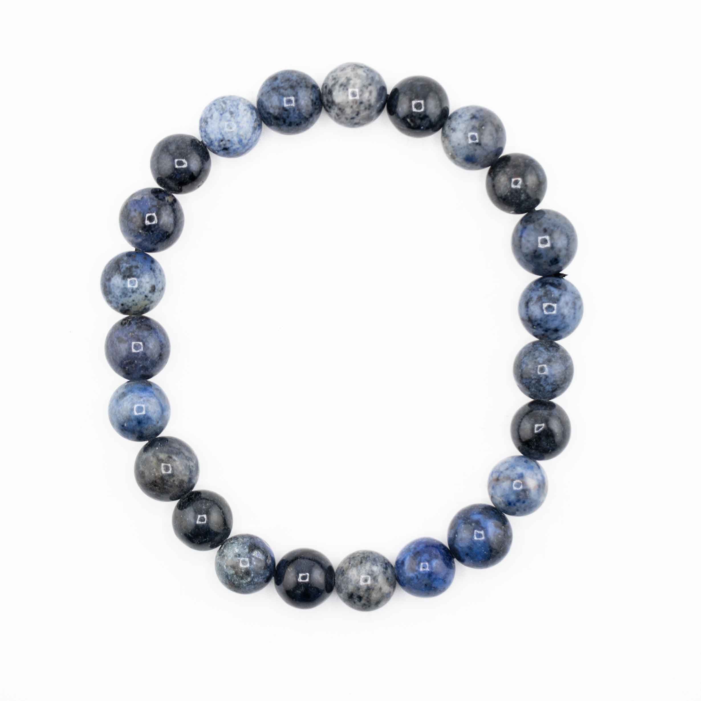 Dumortierite, Metal Free Bracelet, 8mm, 5 Pieces in a Pack