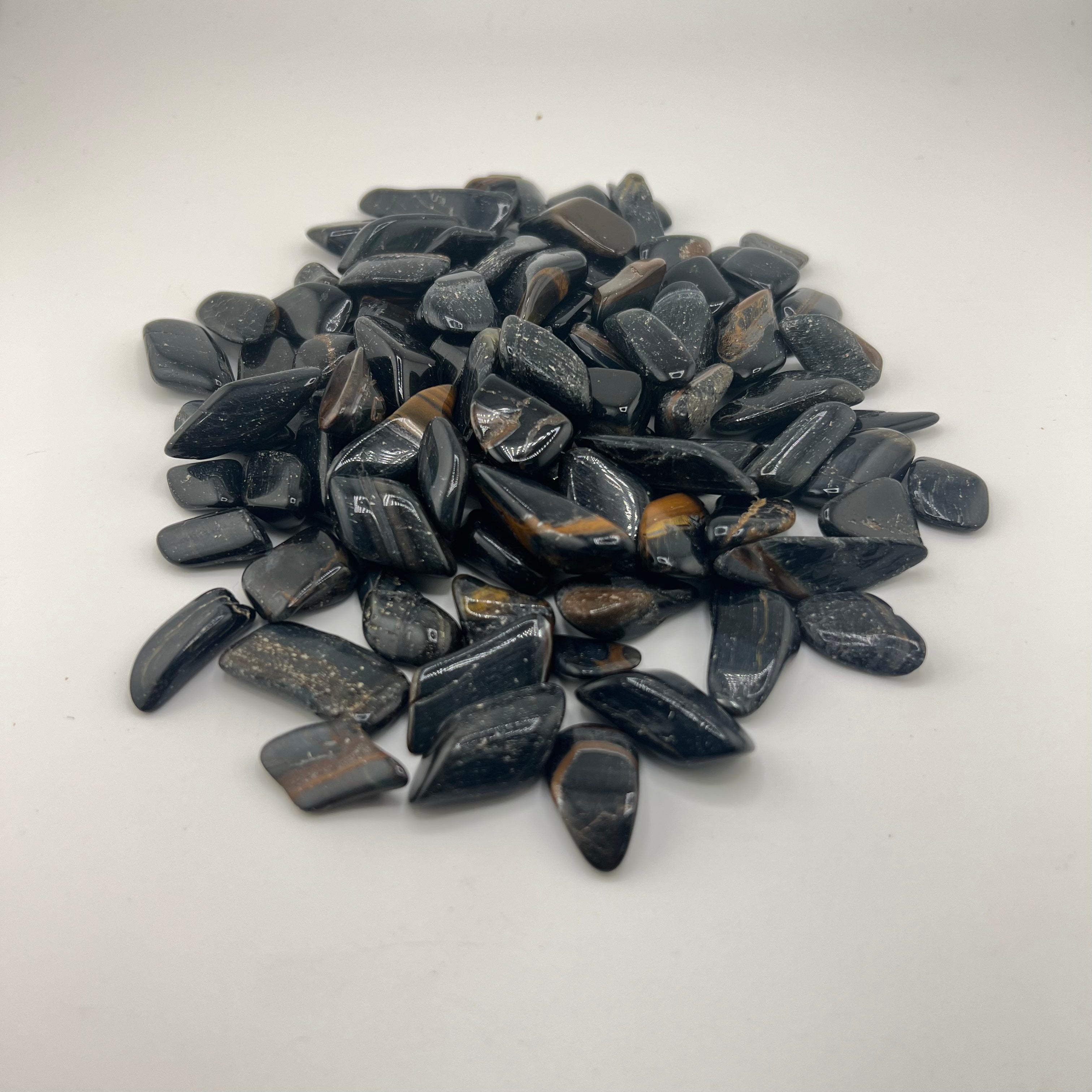 Blue Tigers Eye Tumbled Stone, 2-3cm, 1 Lb