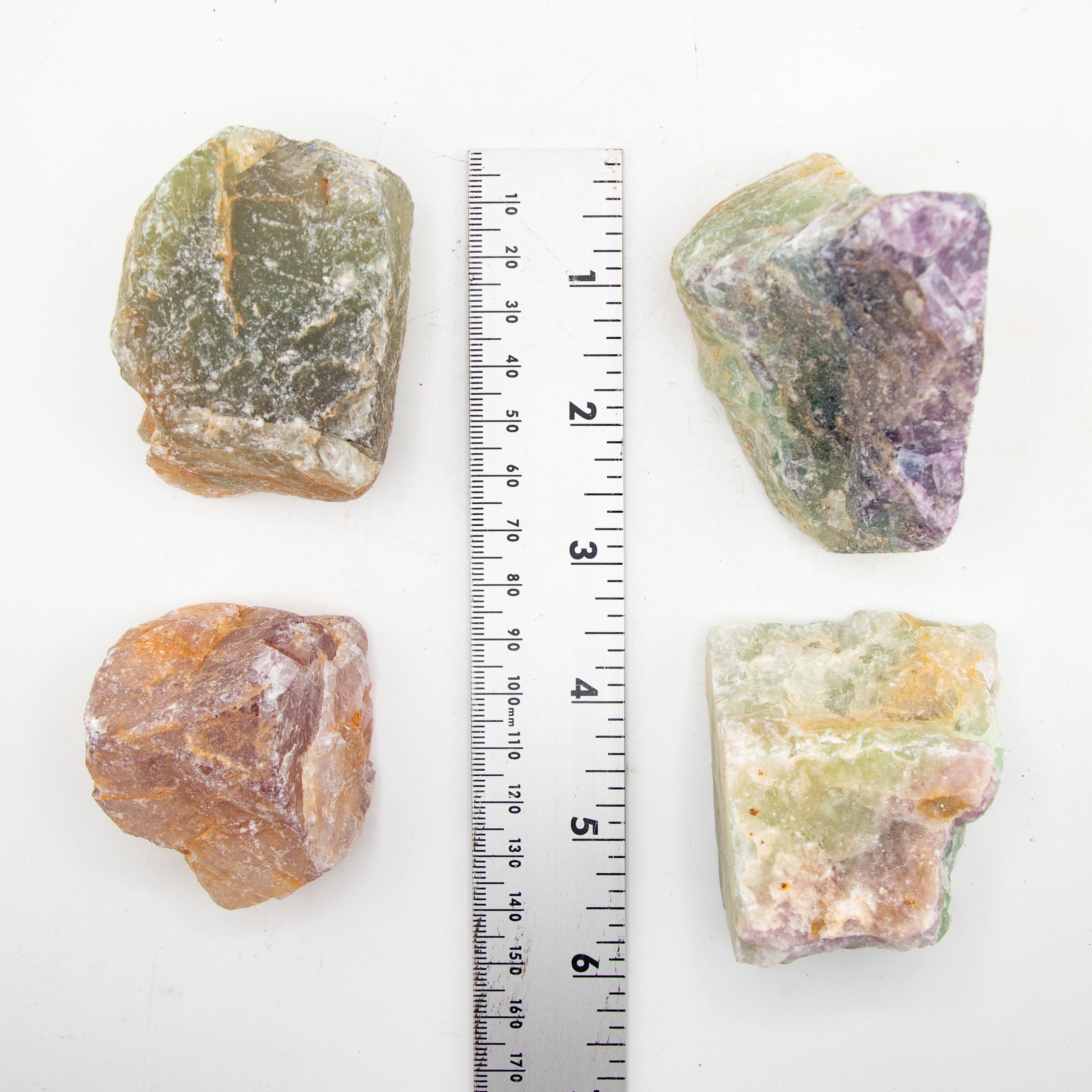 Green Fluorite Rough Stone, 3-5cm, 20 Pieces in a Pack, #078