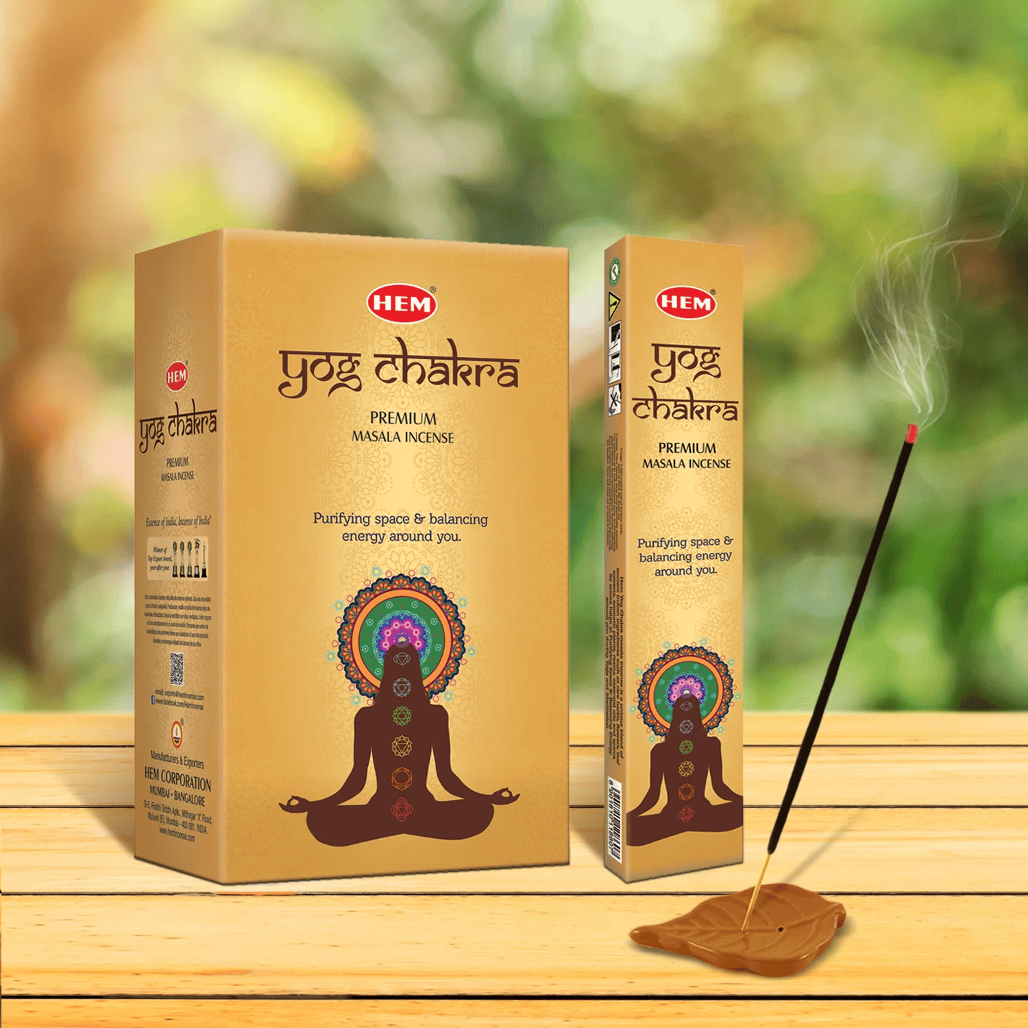HEM Yog Chakra, Incense Sticks, 15 Grams in One Pack, 12 Pack Box