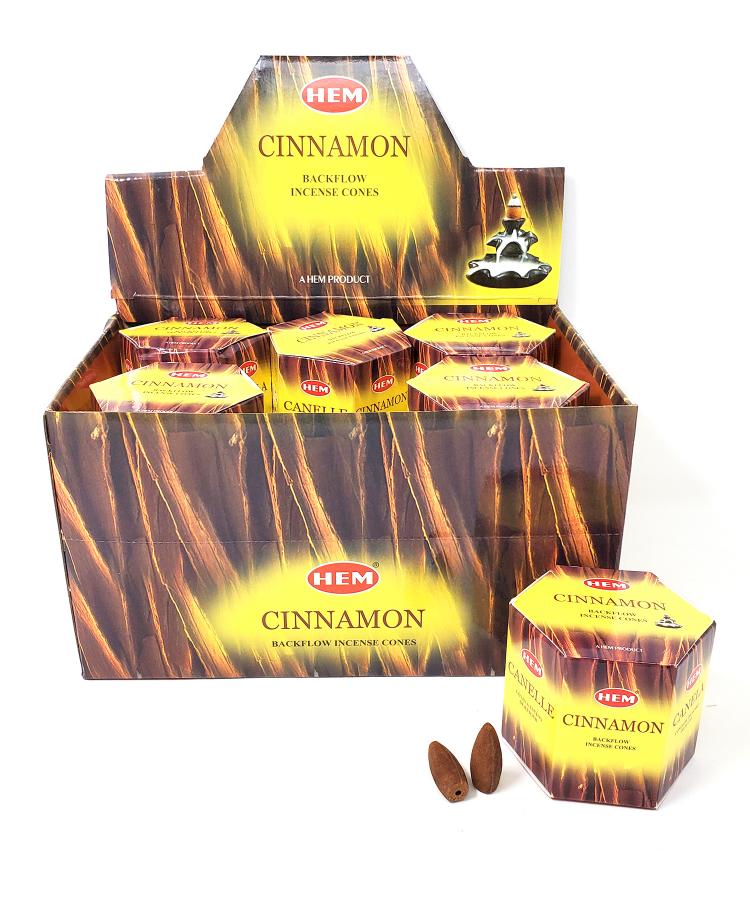 HEM Cinnamon, Backflow Cones, 12 Pack (40 cones each pack), 480 Cones