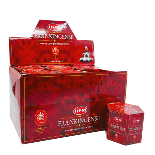 HEM Frankincense, Backflow Cones, 12 Pack (40 cones each pack), 480 Cones