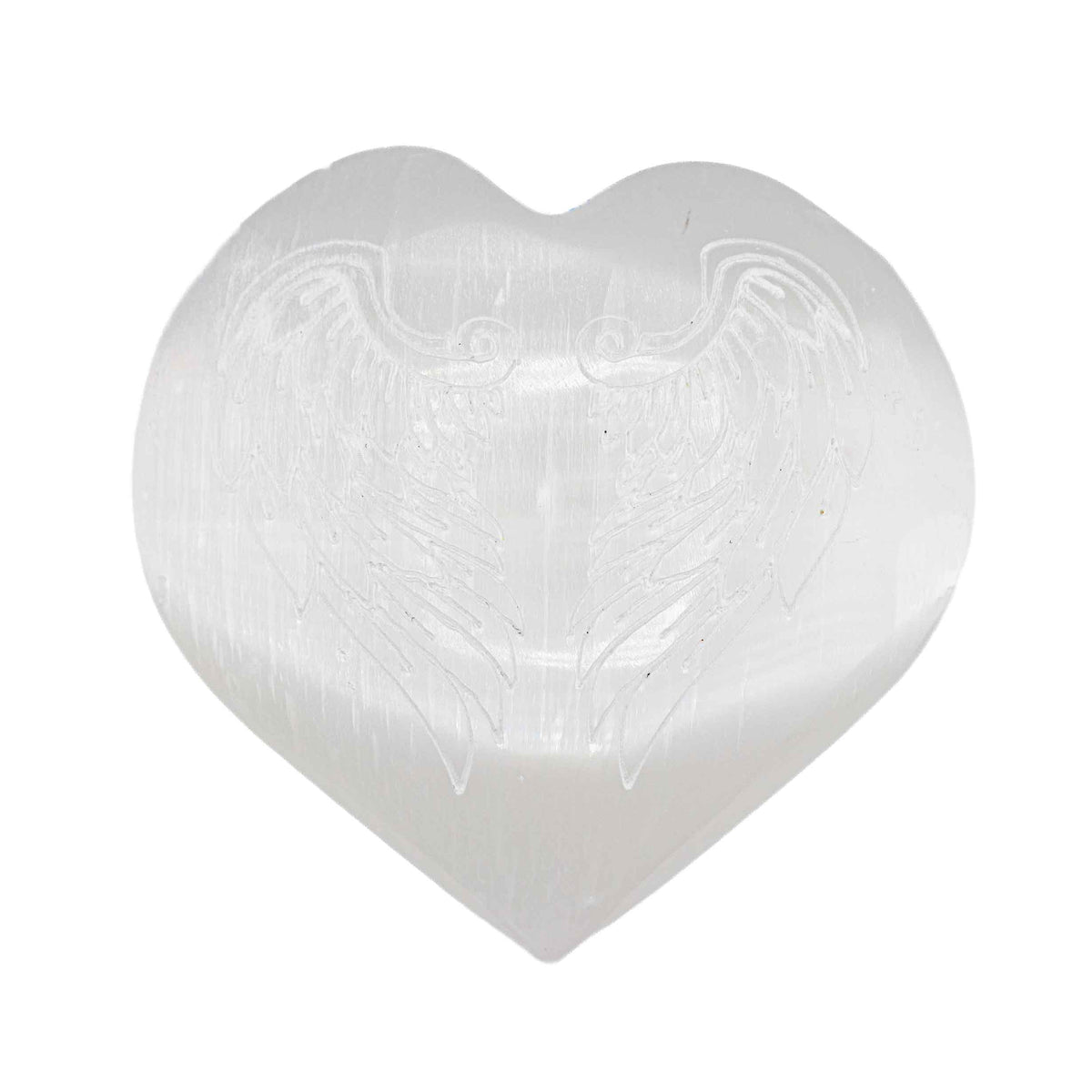 Selenite Wings Heart Shaped Stone, 2.5-3" Inch, 1 Piece