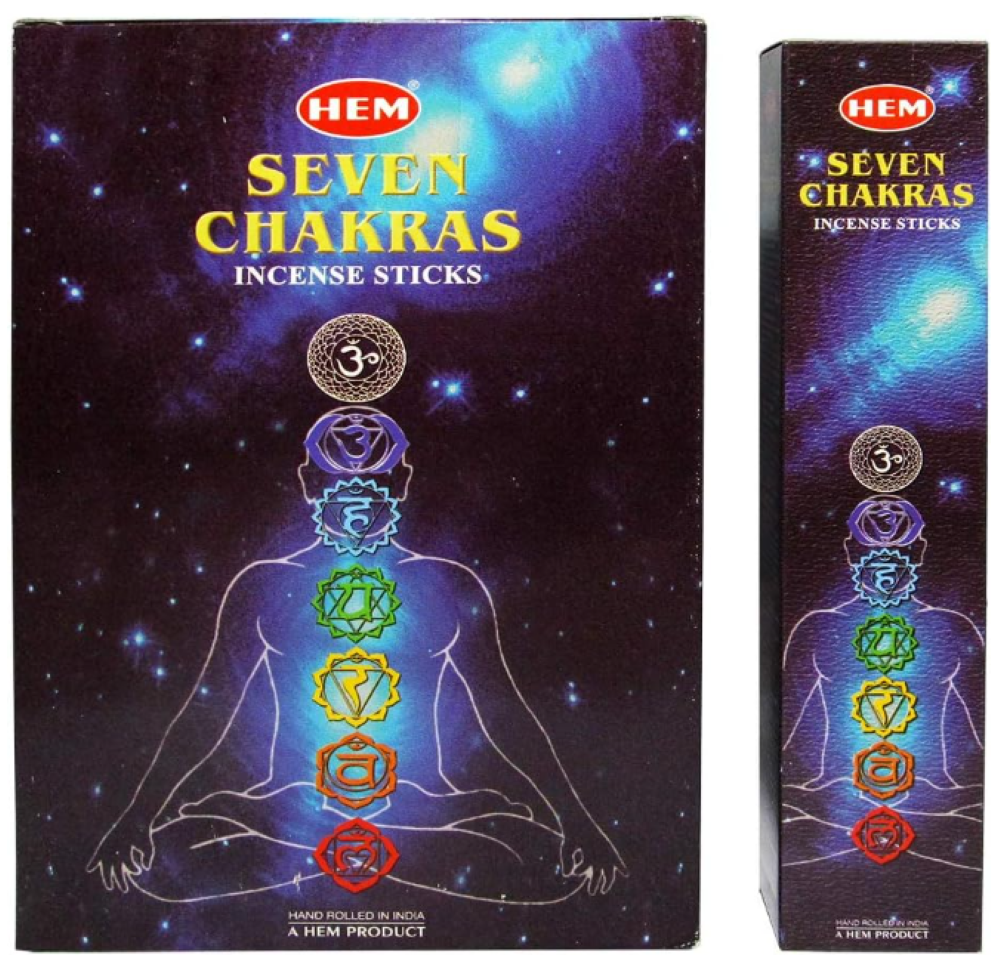 Hem Seven Chakra, Incense Stick, 35 Sticks, 12 Pack Box