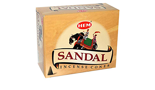 Hem Sandal, Incense Cone, 24 grams in one Pack, 12 Pack Box