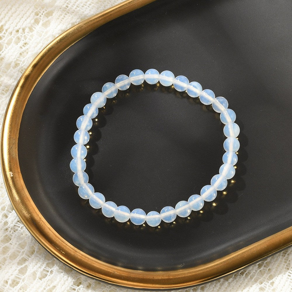 Opalite Bracelet, 6mm, 5 Pieces in a Pack