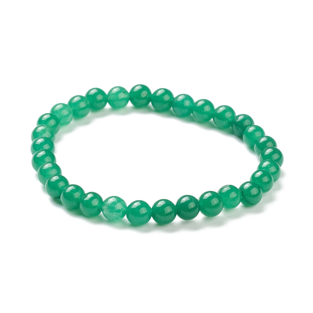 Green Aventurine Bracelet, 6mm, 5 Pieces in a Pack