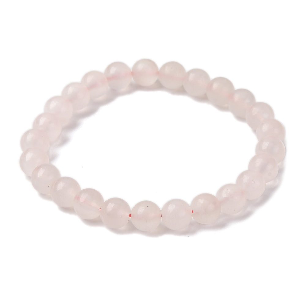 Calcite (Pink Mangano), Metal Free Bracelet, 8mm, 1 Piece in a Pack