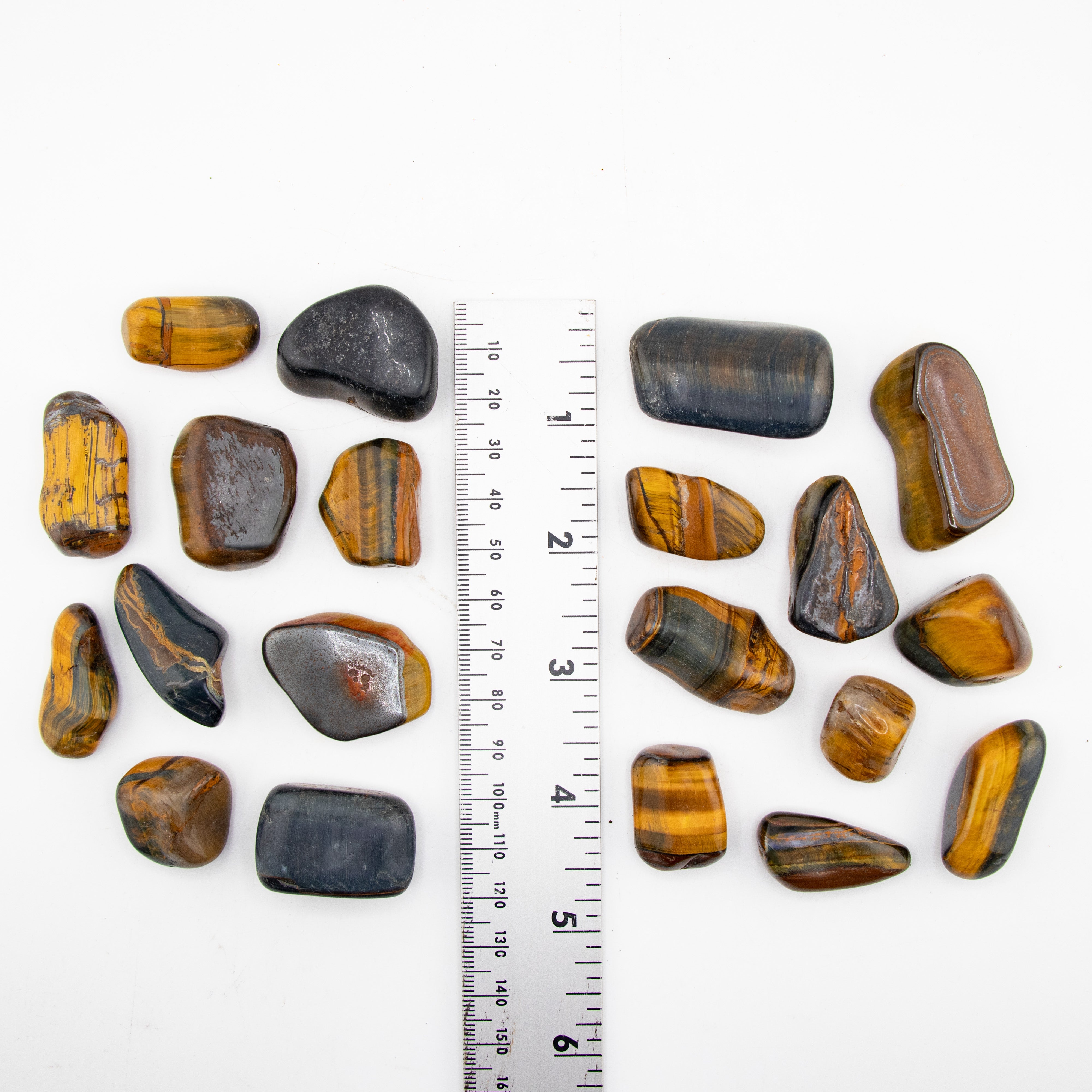 Iron Tiger Eye Tumbled Stone, 2-3cm, 1 Lb