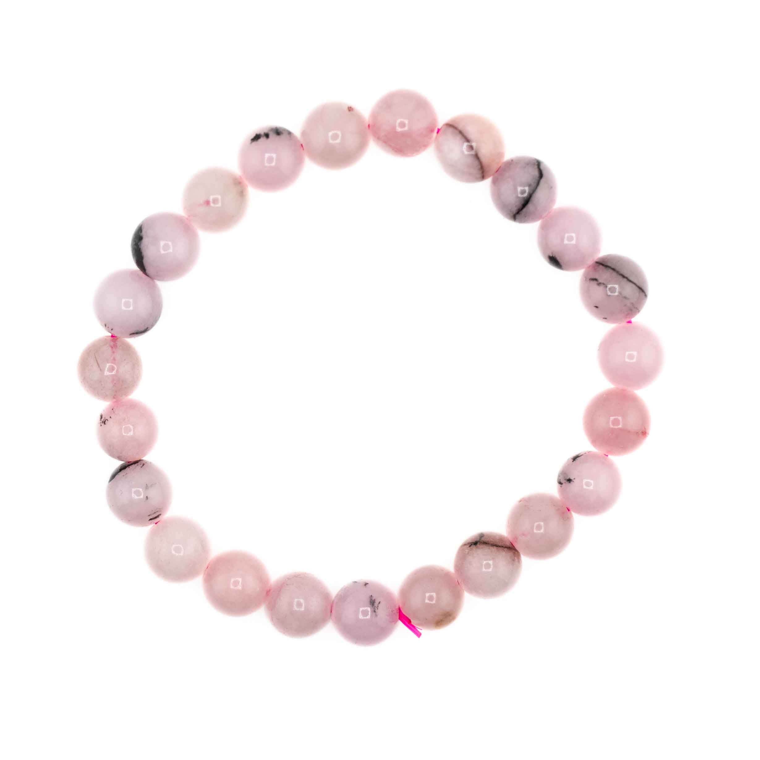 Jasper (Cherry Blossom), Metal Free Bracelet, 8mm, 5 Pieces in a Pack
