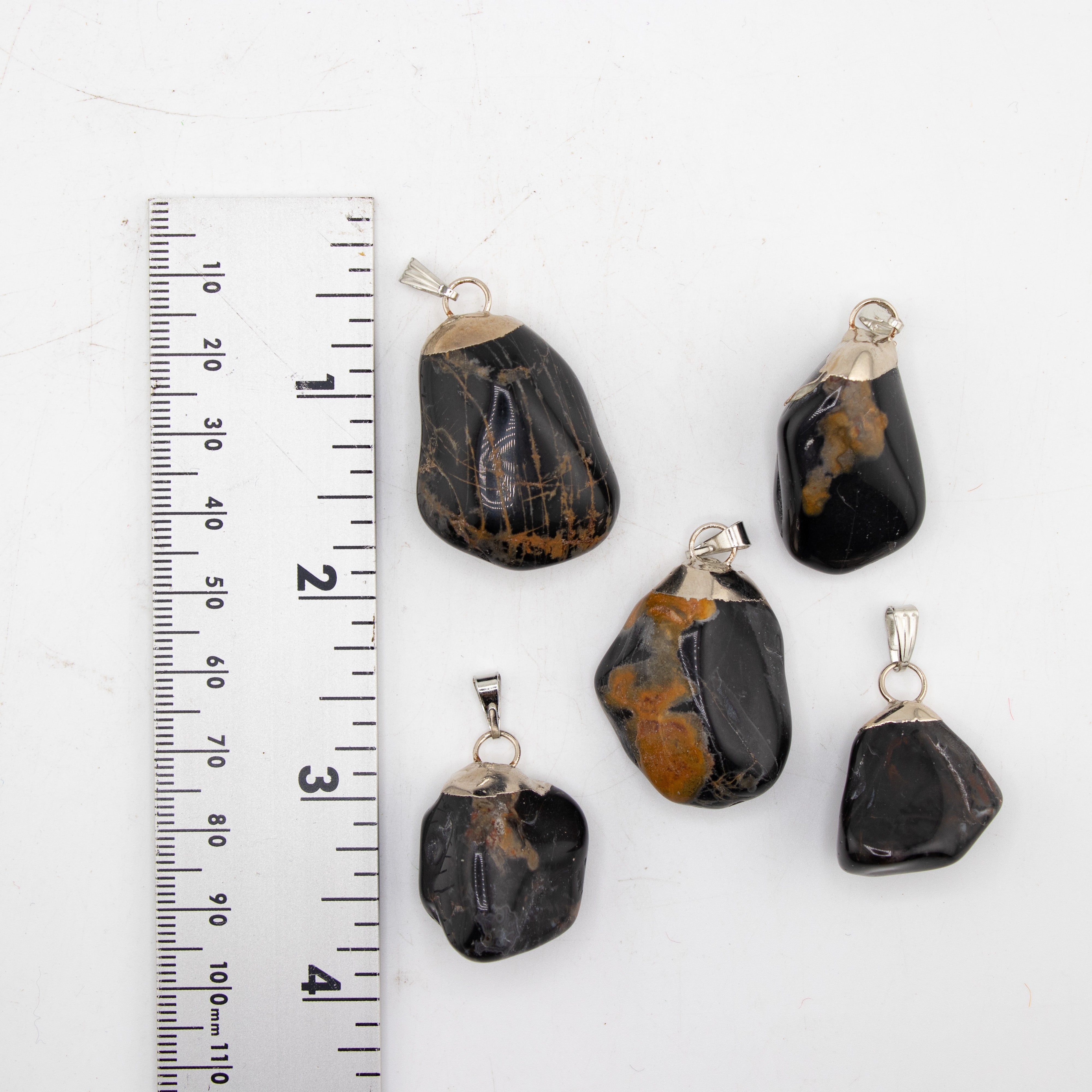 Large Argentinian Onyx Mixed Shape Pendants, 5 Pieces in a Pack