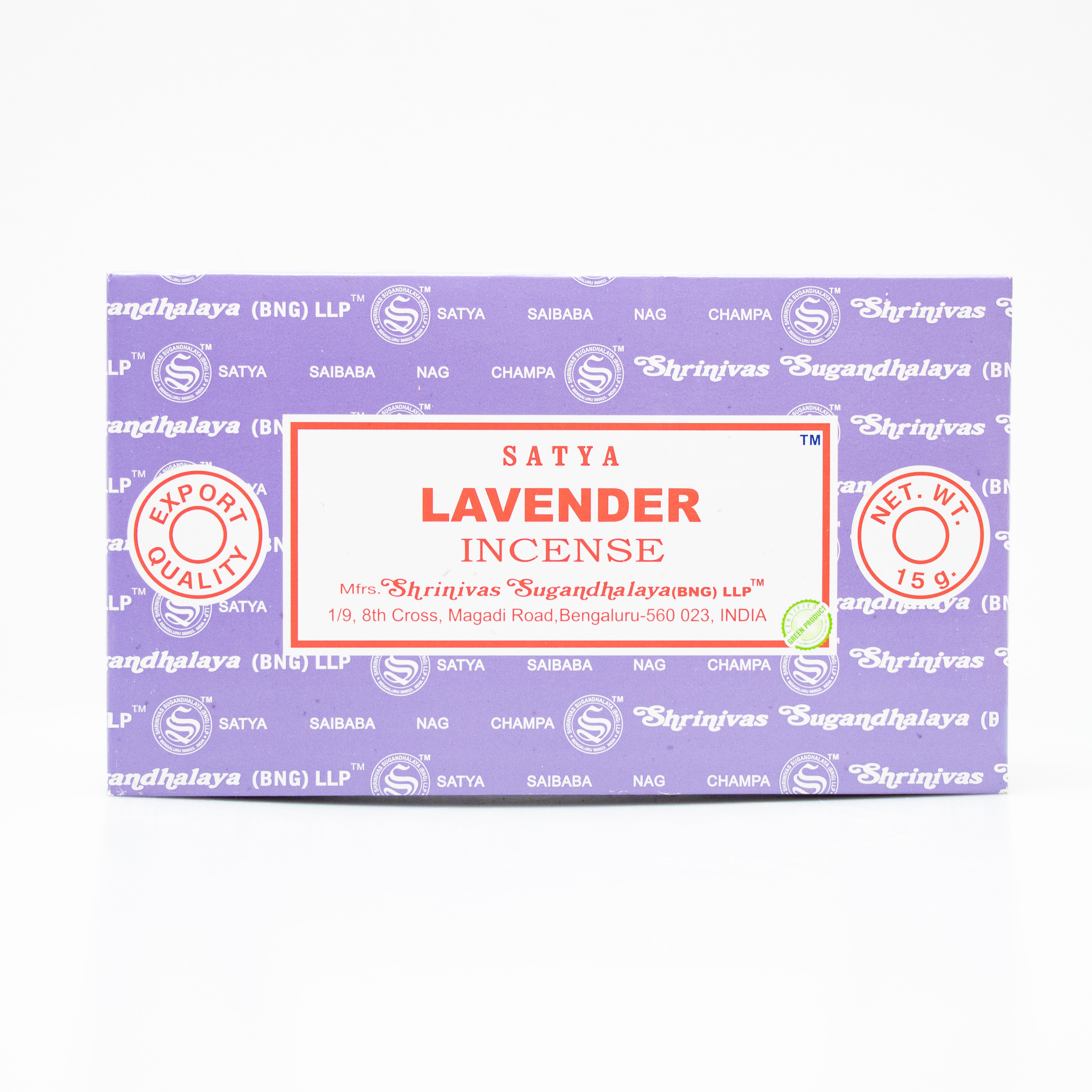 Satya Lavender, Incense Sticks, 15 grams in one Pack, 12 Pack Box