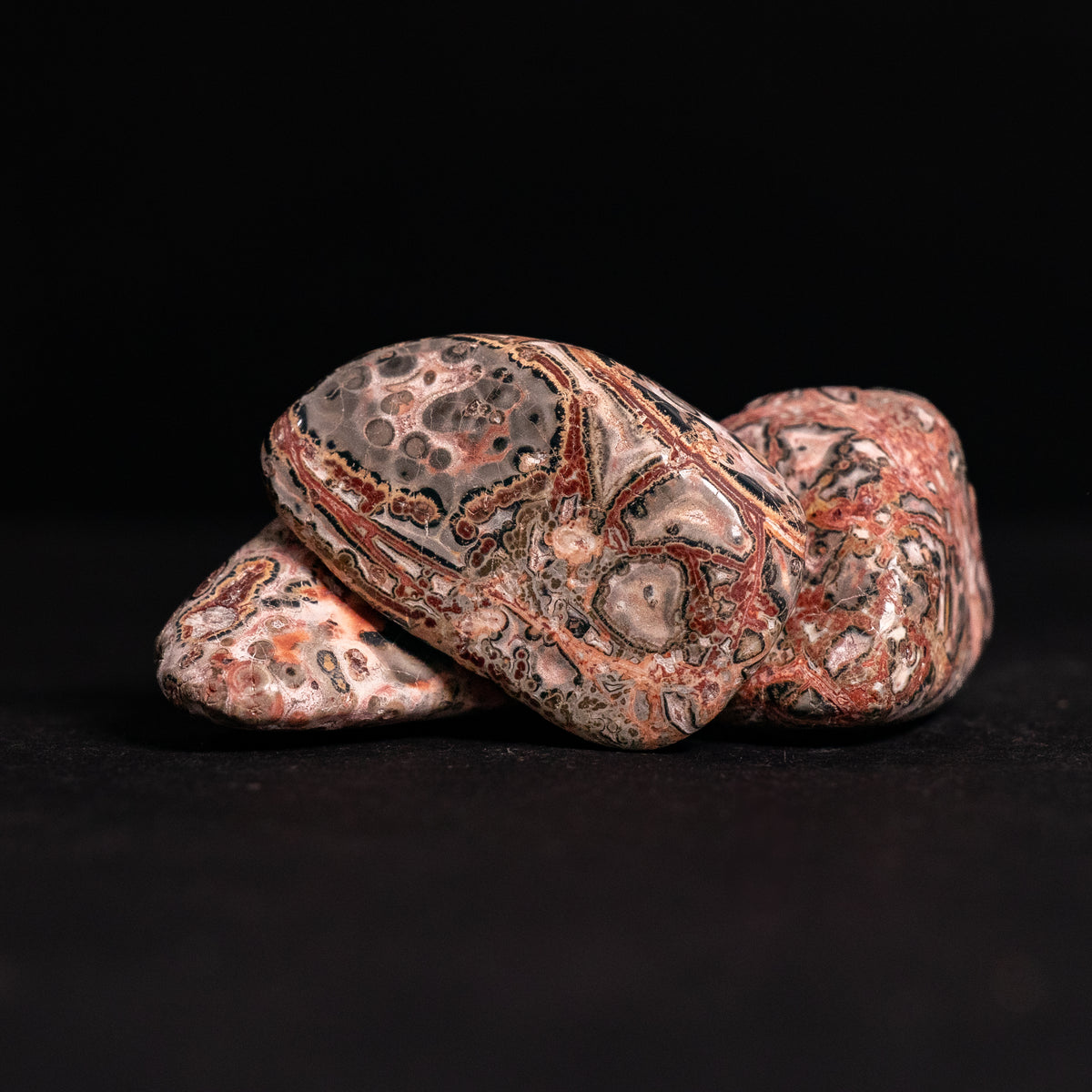 Leopard Skin Jasper Tumbled Stone, 3-4cm, 1 Lb