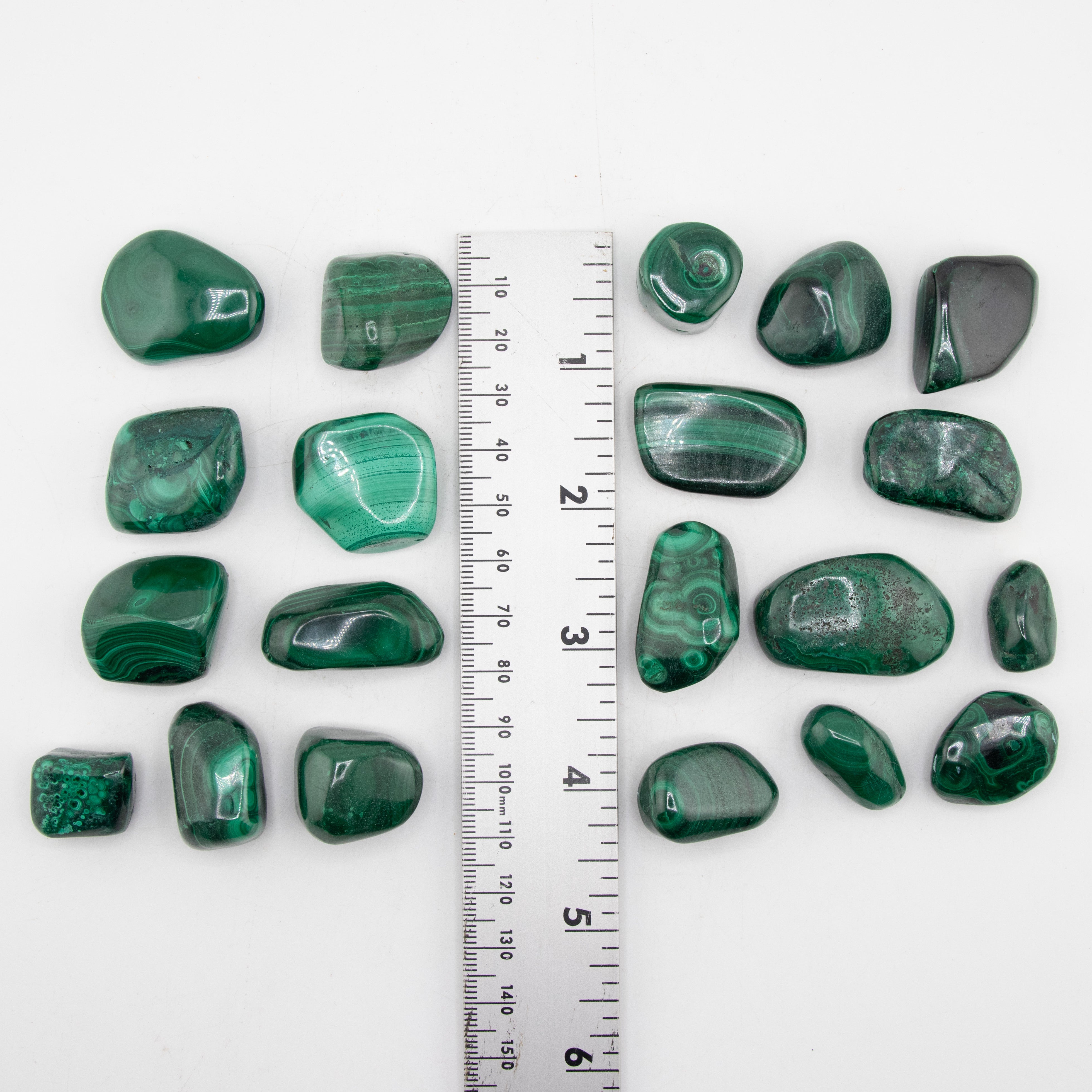 Malachite Tumbled Stone, 3-4cm, 1 Lb