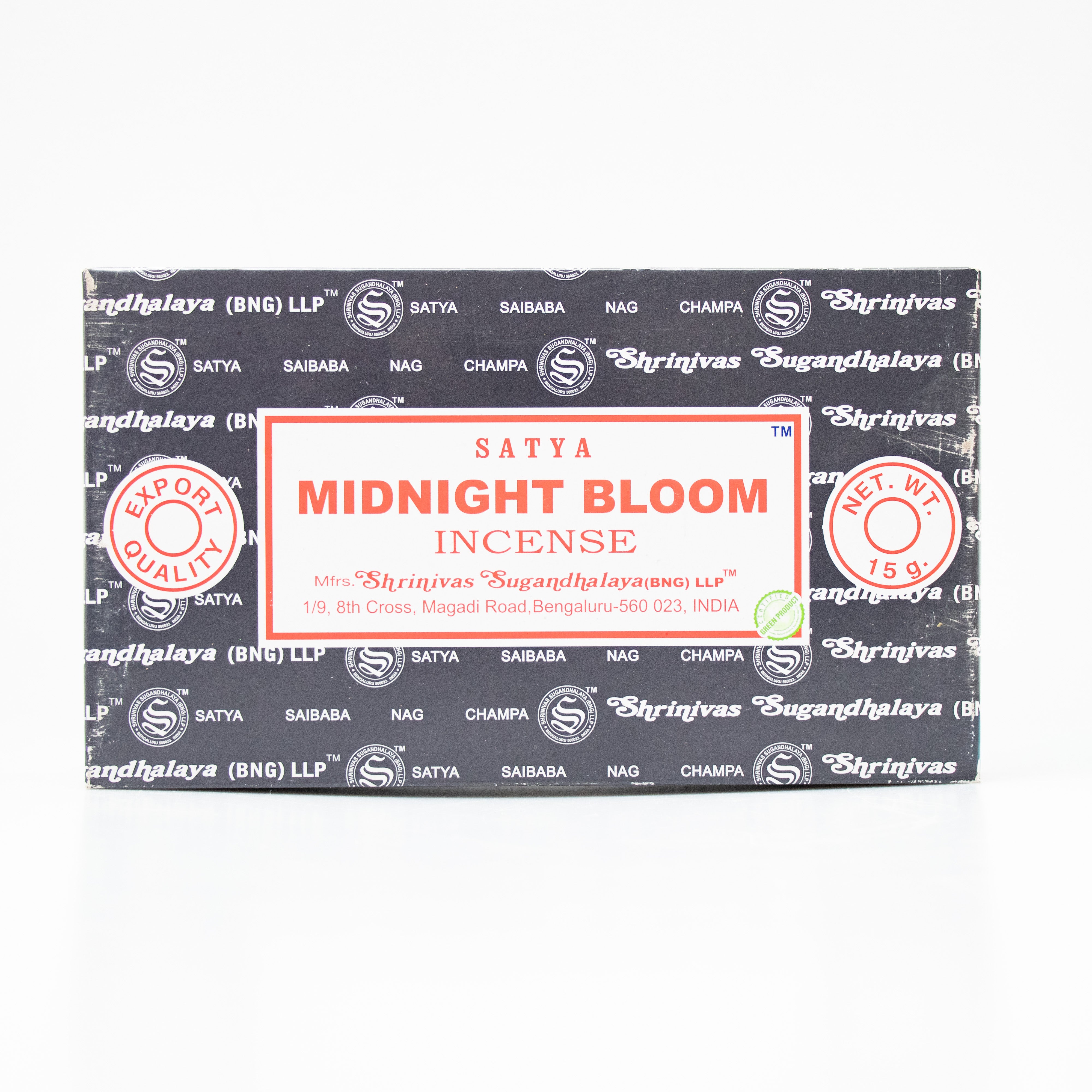 Satya Midnight Bloom, Incense Sticks, 15 grams in one Pack, 12 Pack Box