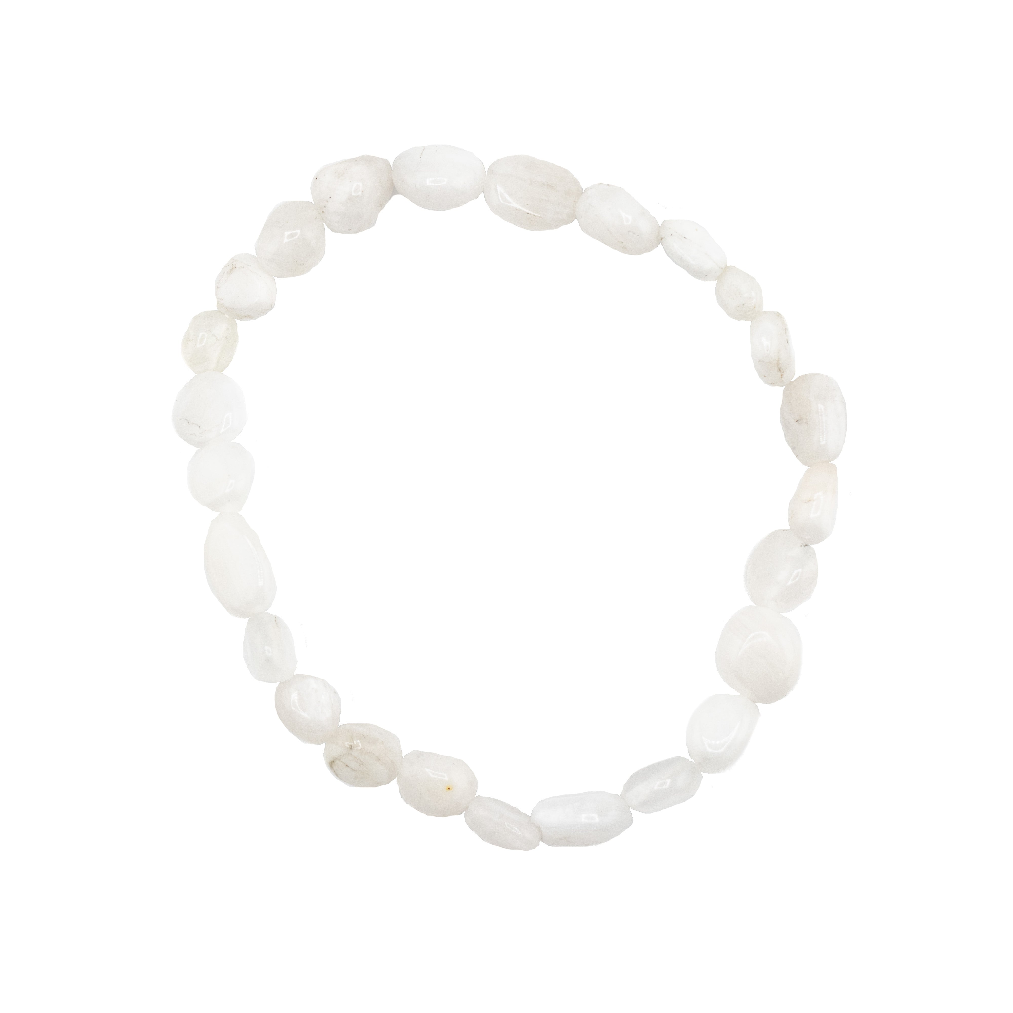 Moonstone Nugget Beads Bracelet, 6-8mm, 5 Pieces in a Pack