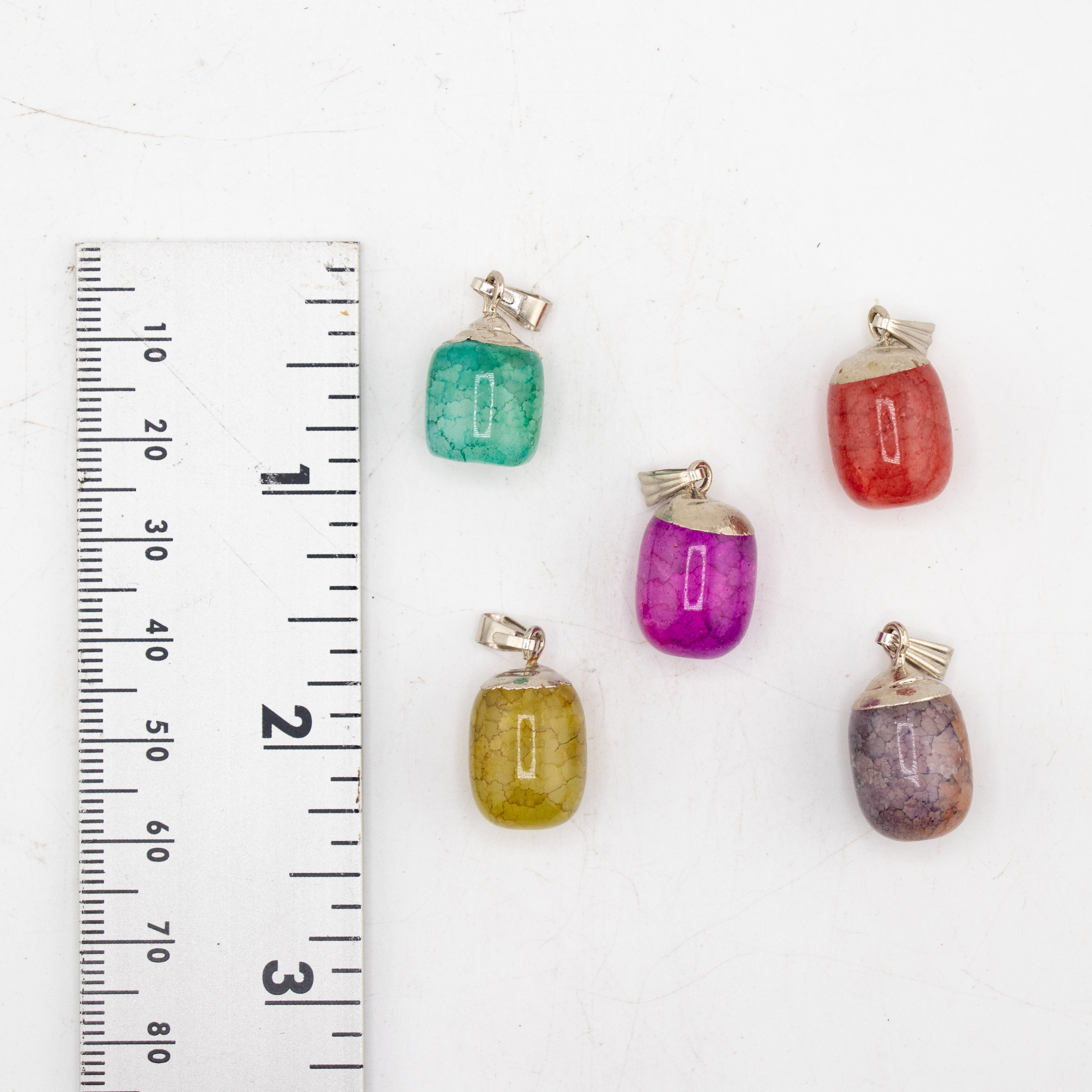 Multicolor Agate Mixed Shape Pendants, 5 Pieces in a Pack
