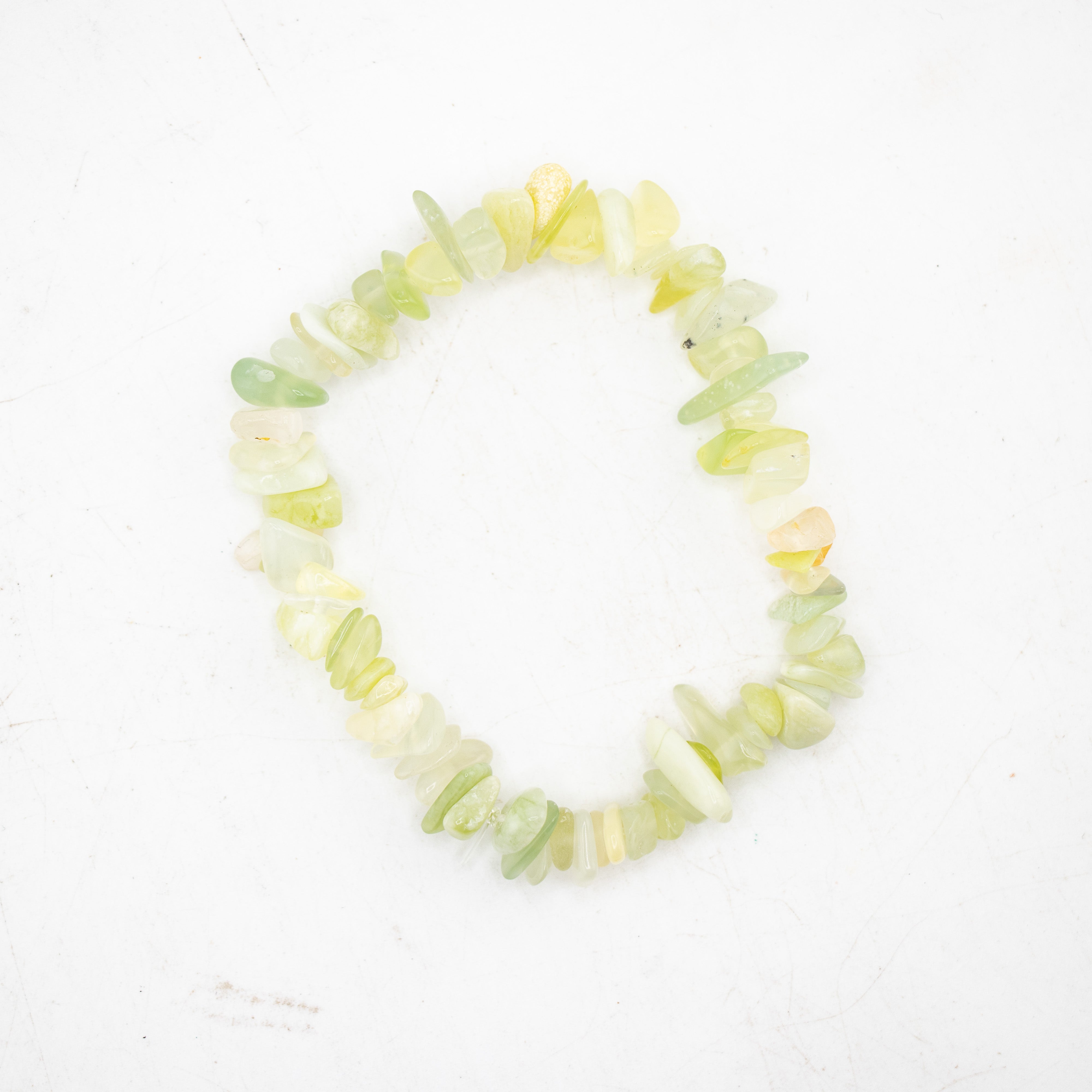 New Mountain Jade Chipped Stone Bracelet, 5 Pieces in a Pack