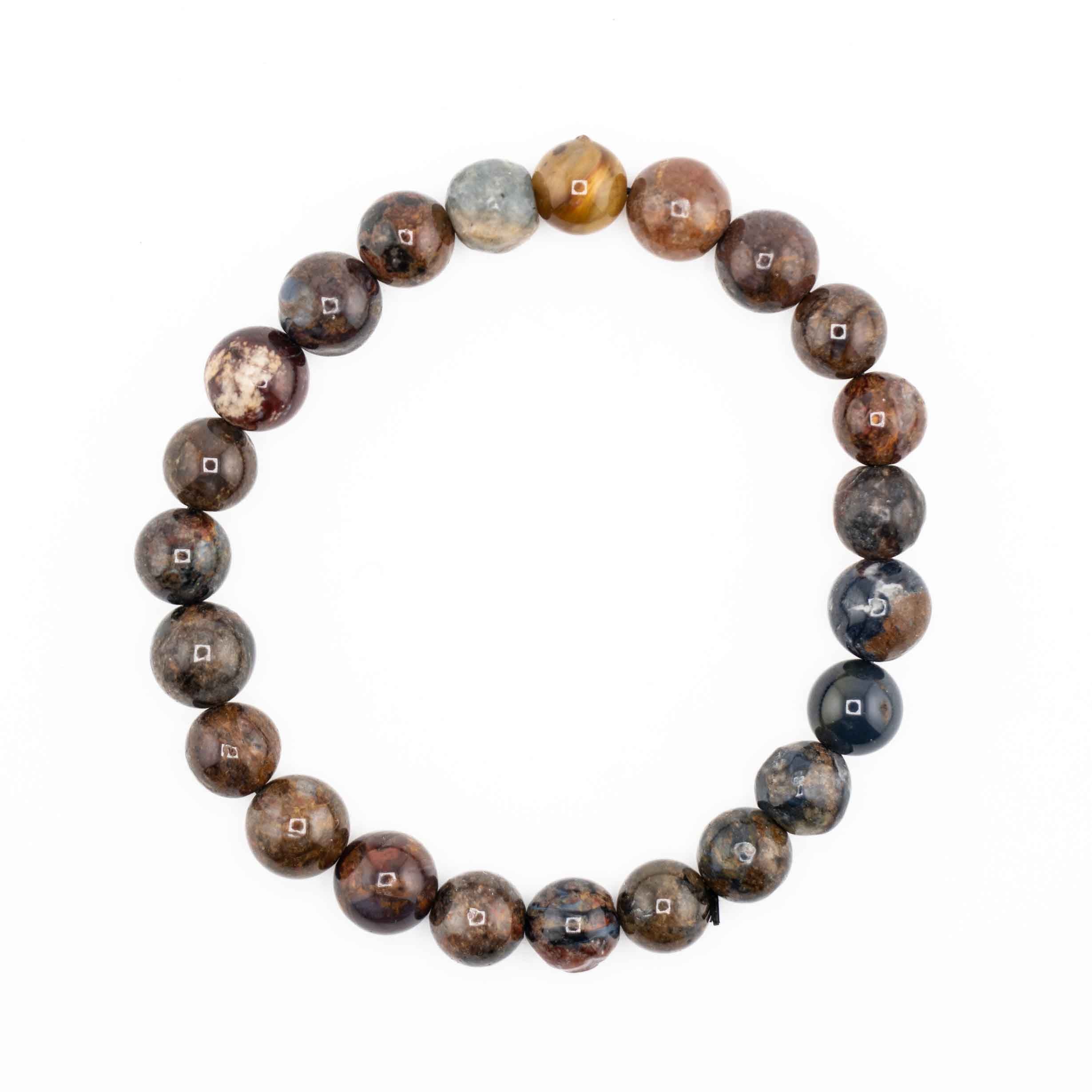 Pietersite, Metal Free Bracelet, 8mm, 5 Pieces in a Pack
