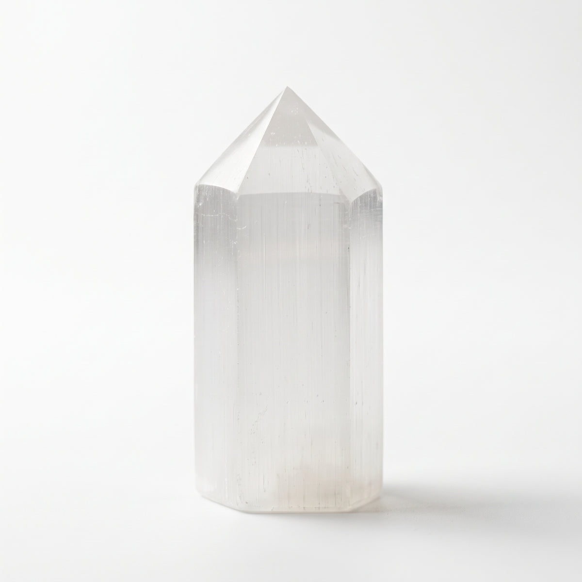 Selenite Point Tower, 4" Inch, 1 Piece