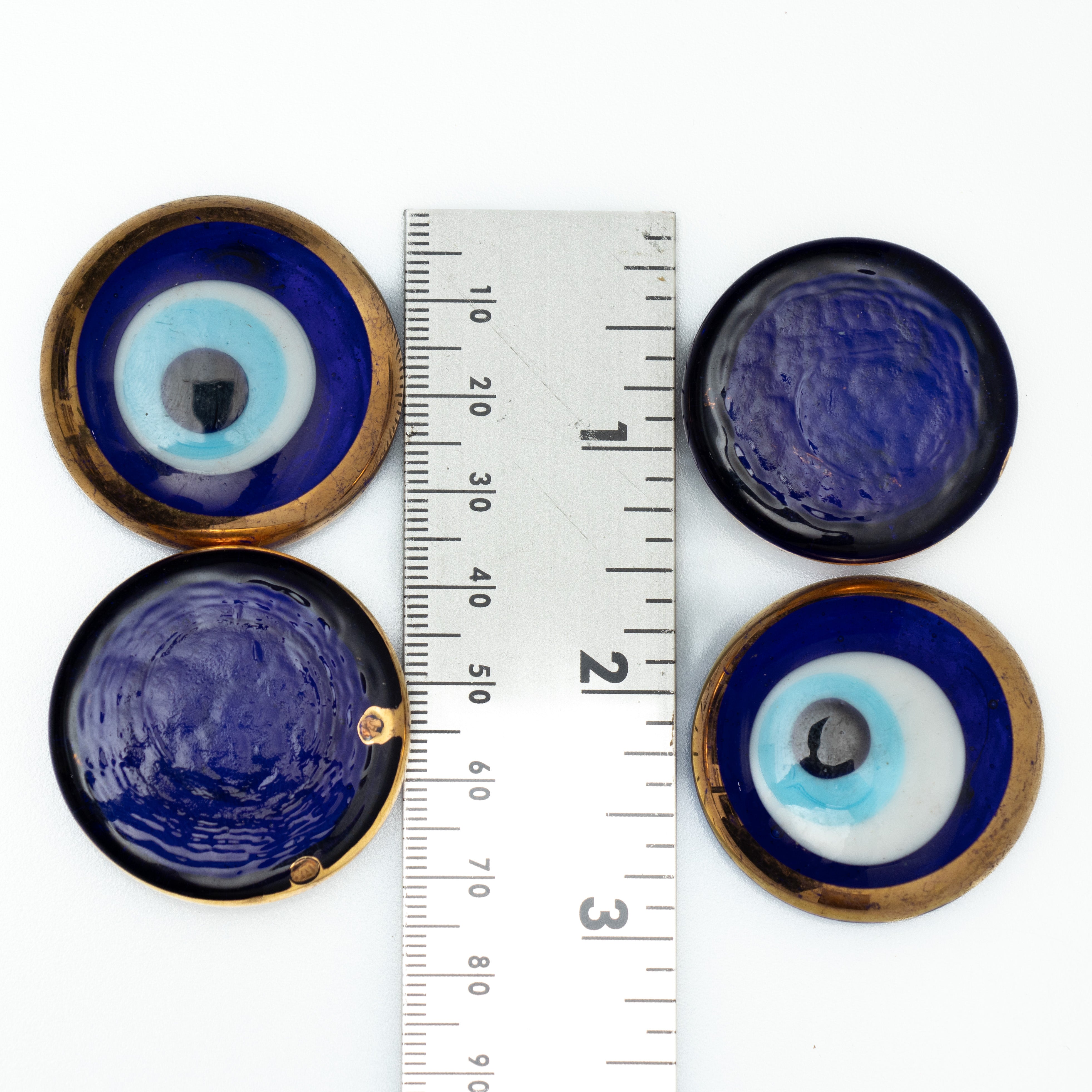 Evil Eye, 1" Inch, Gold Plated, Handmade, 10 Pieces in a Pack