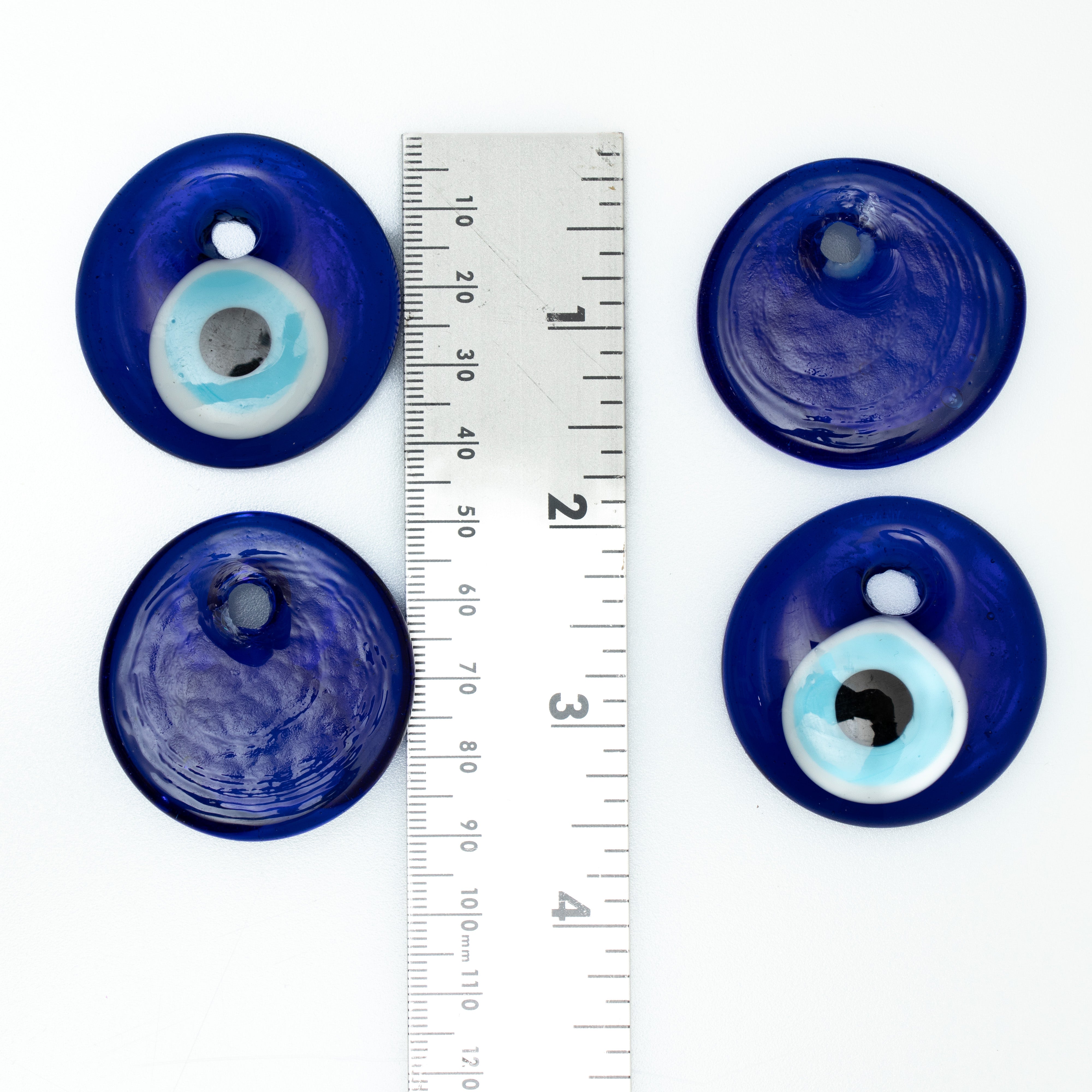 Evil Eye with Hole, 1.5" Inch, Handmade, 10 Pieces in a Pack