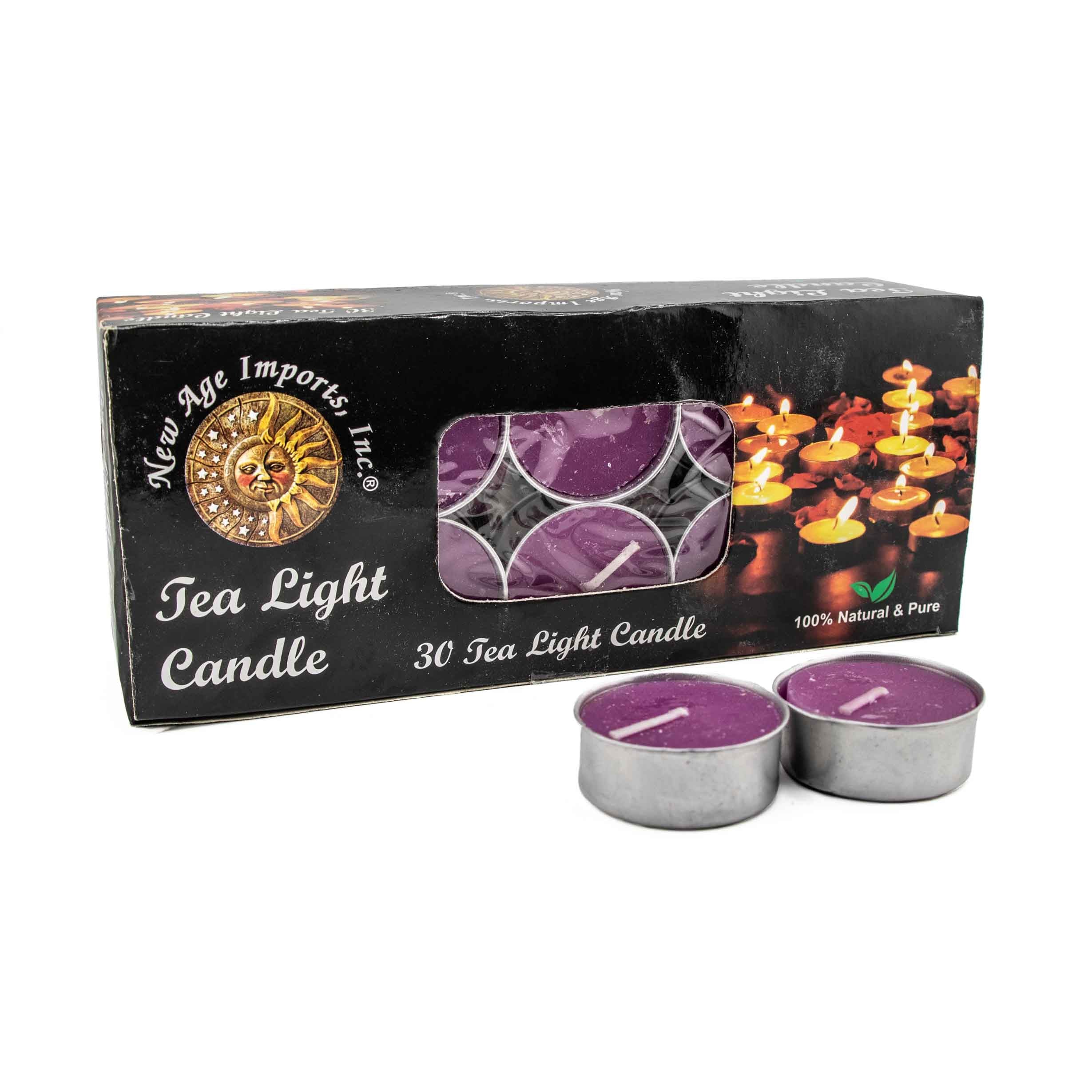 Tea Light Candles, Purple, Pack of 30
