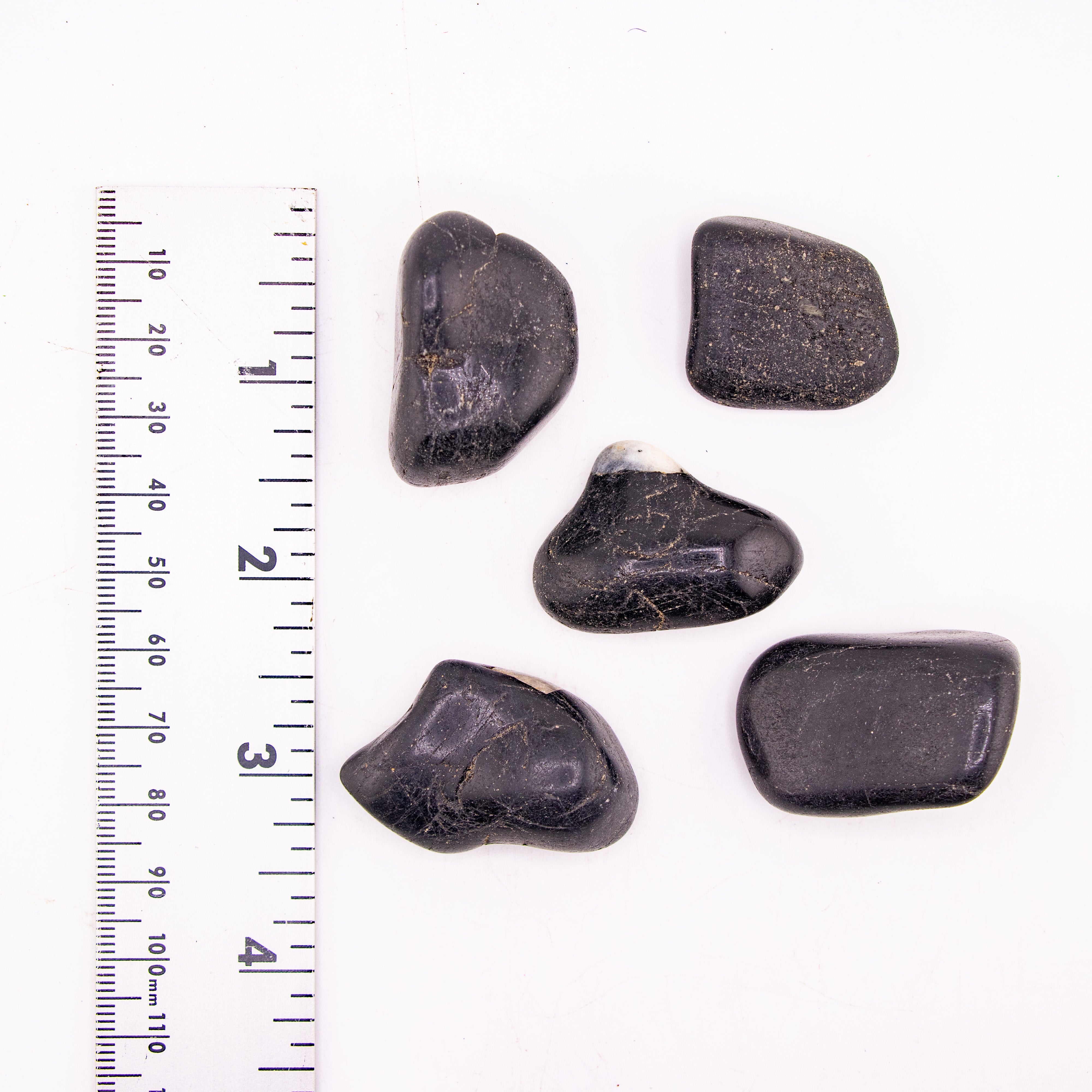 Black Tourmaline Tumbled Stone, 2-3cm, 1 Lb