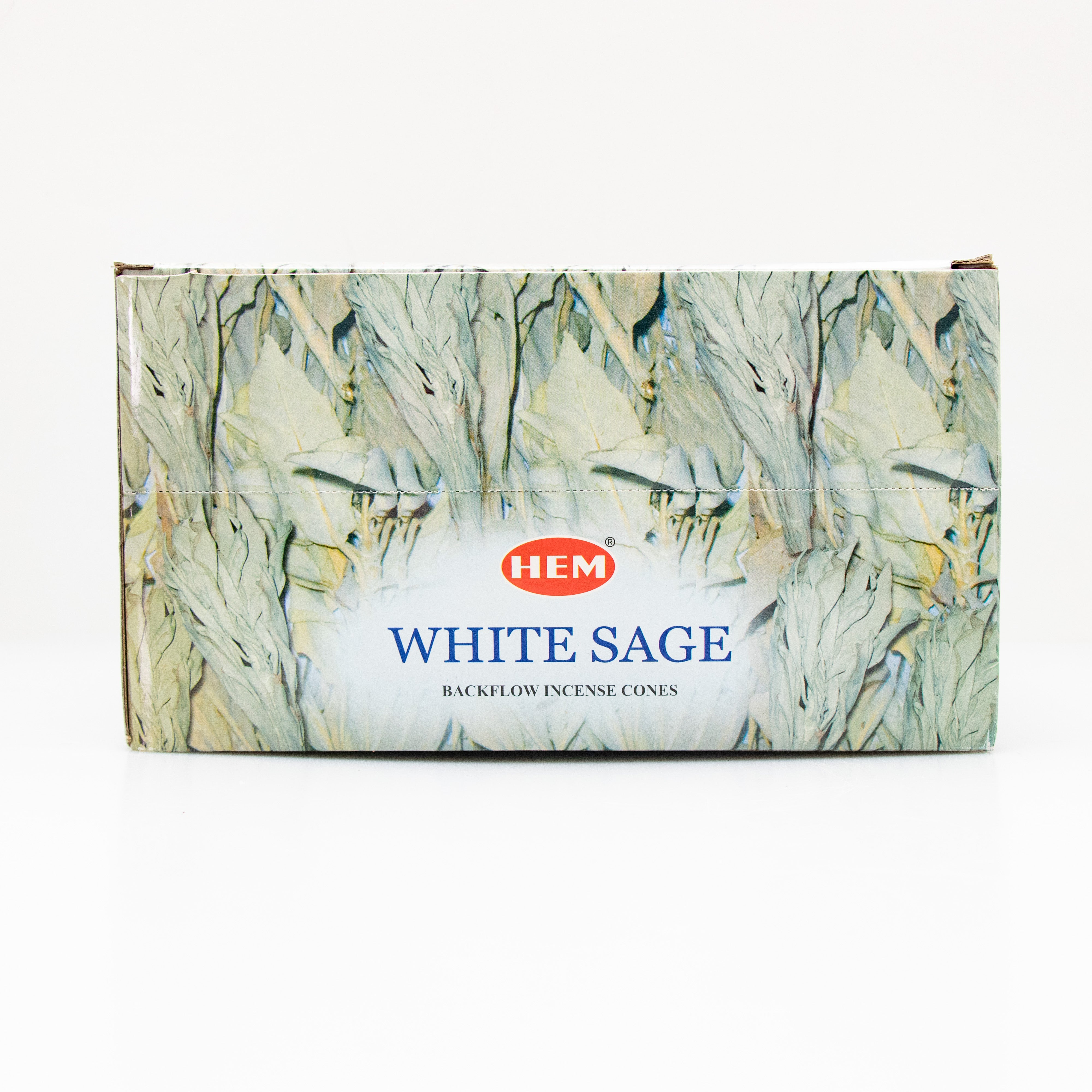 HEM White Sage, Backflow Cones, 12 Pack (40 cones each pack), 480 Cones