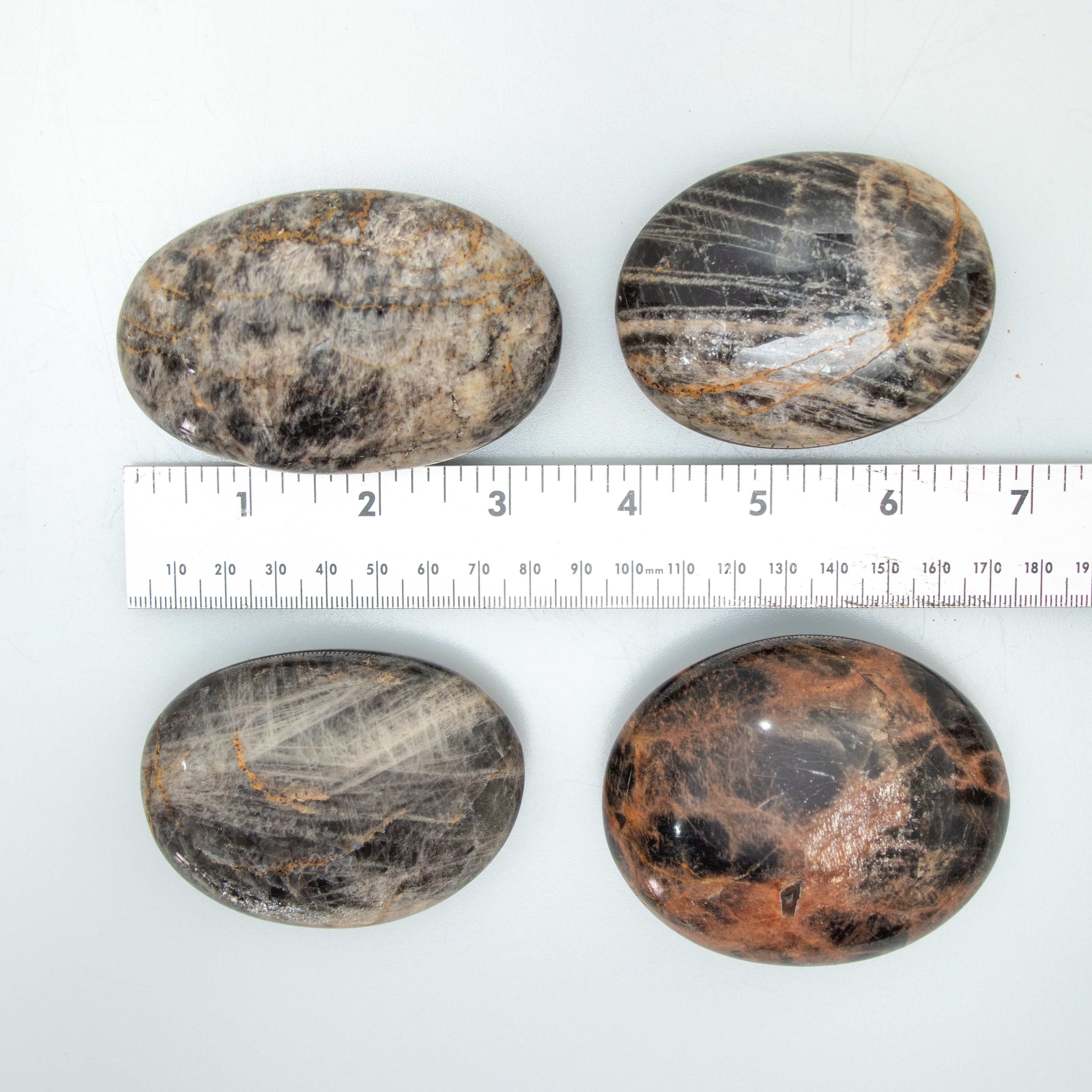 Black Moonstone Palm Stone, 50-150gr, 1 Piece