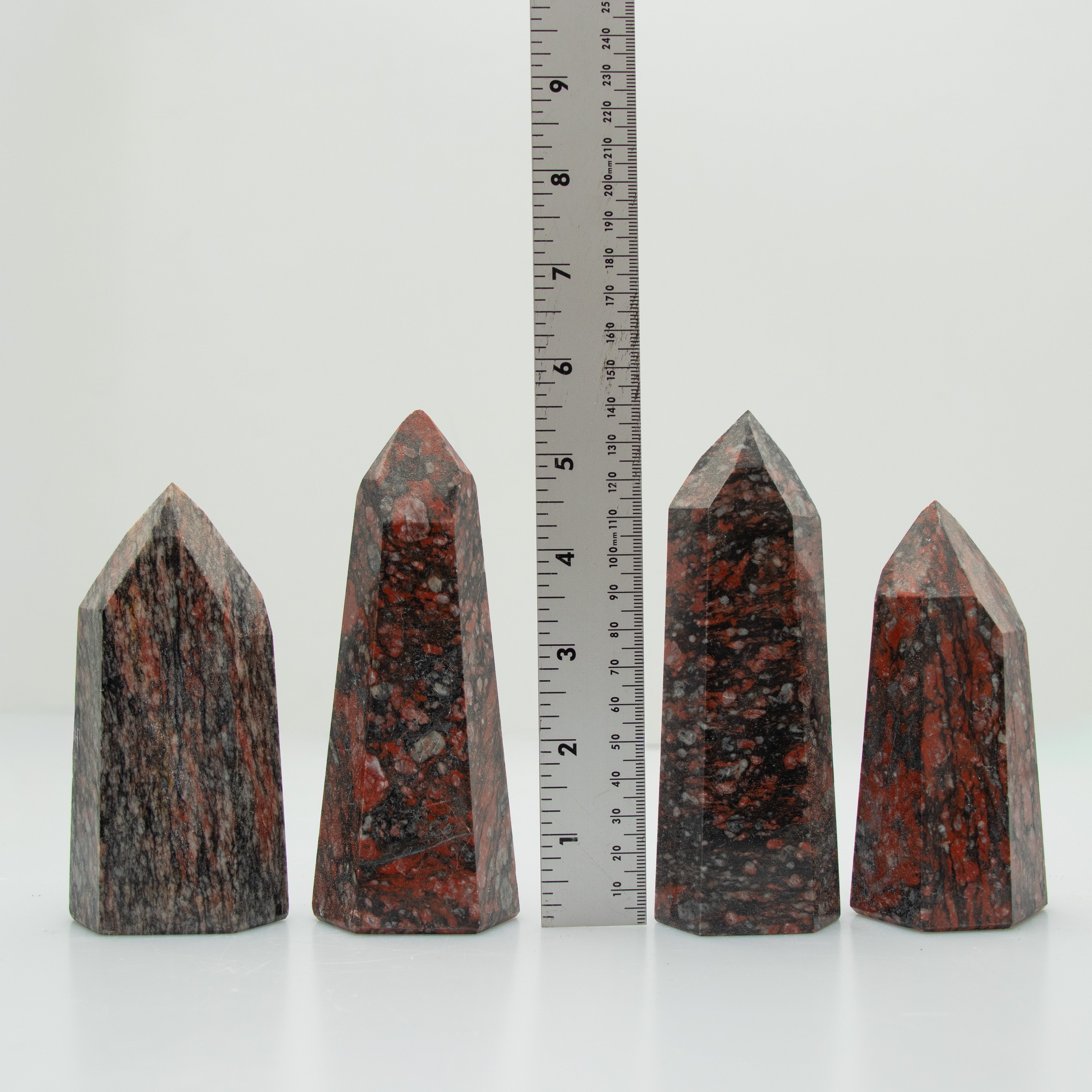 Red Snowflake Obsidian Tower, Cut Base, 300-400 Gr, 1 Piece