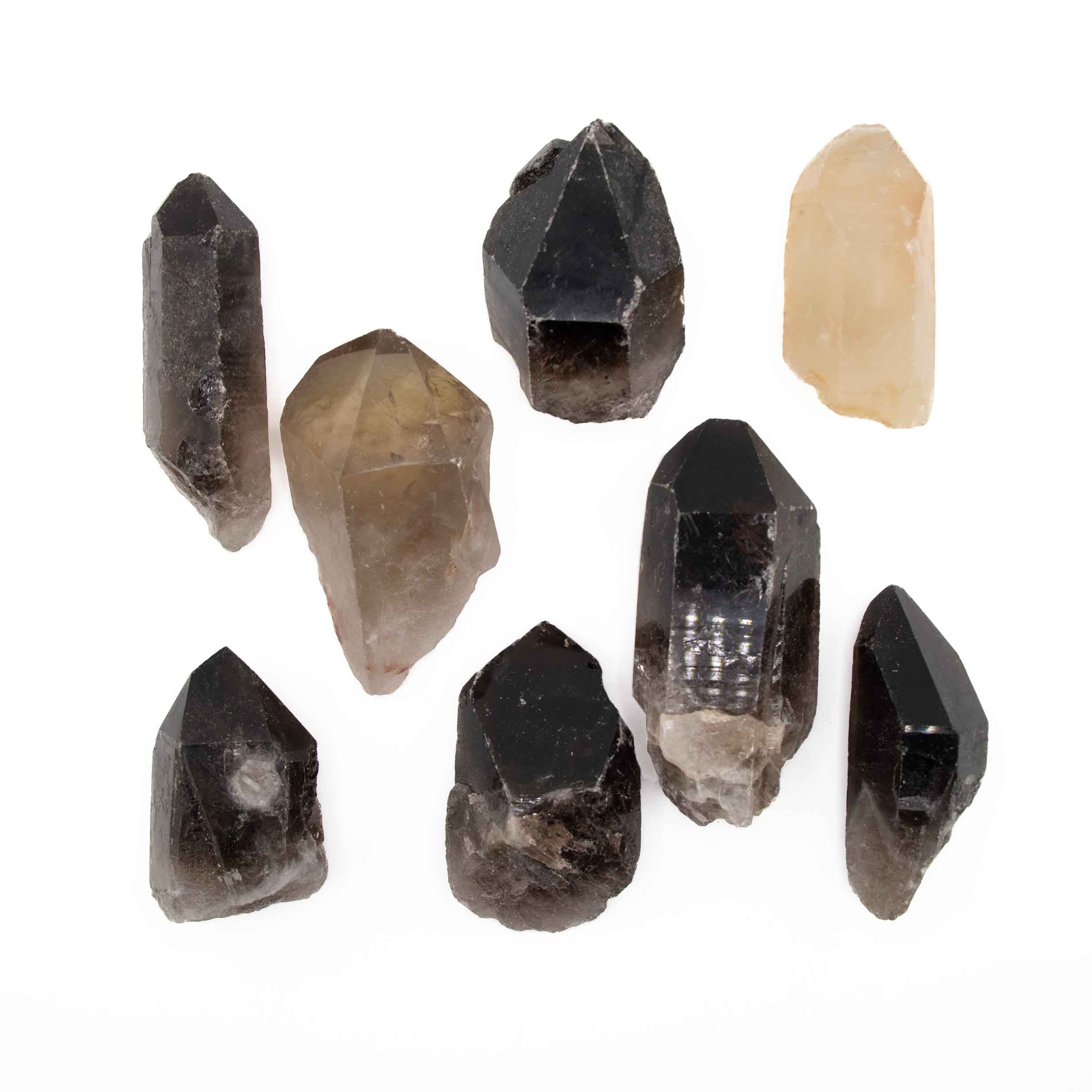 (XL) Smoky Quartz Raw Point, 2-3 inches, 10 Pieces in a Pack
