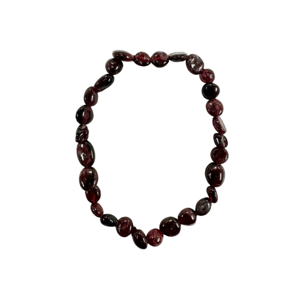 Garnet Nugget Beads Bracelet, 6-8mm, 5 Pieces in a Pack