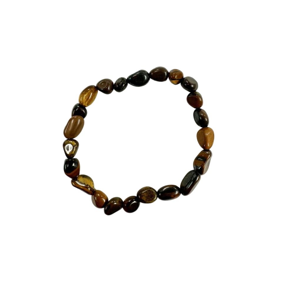Tigers Eye Nugget Beads Bracelet, 6-8mm, 5 Pieces in a Pack
