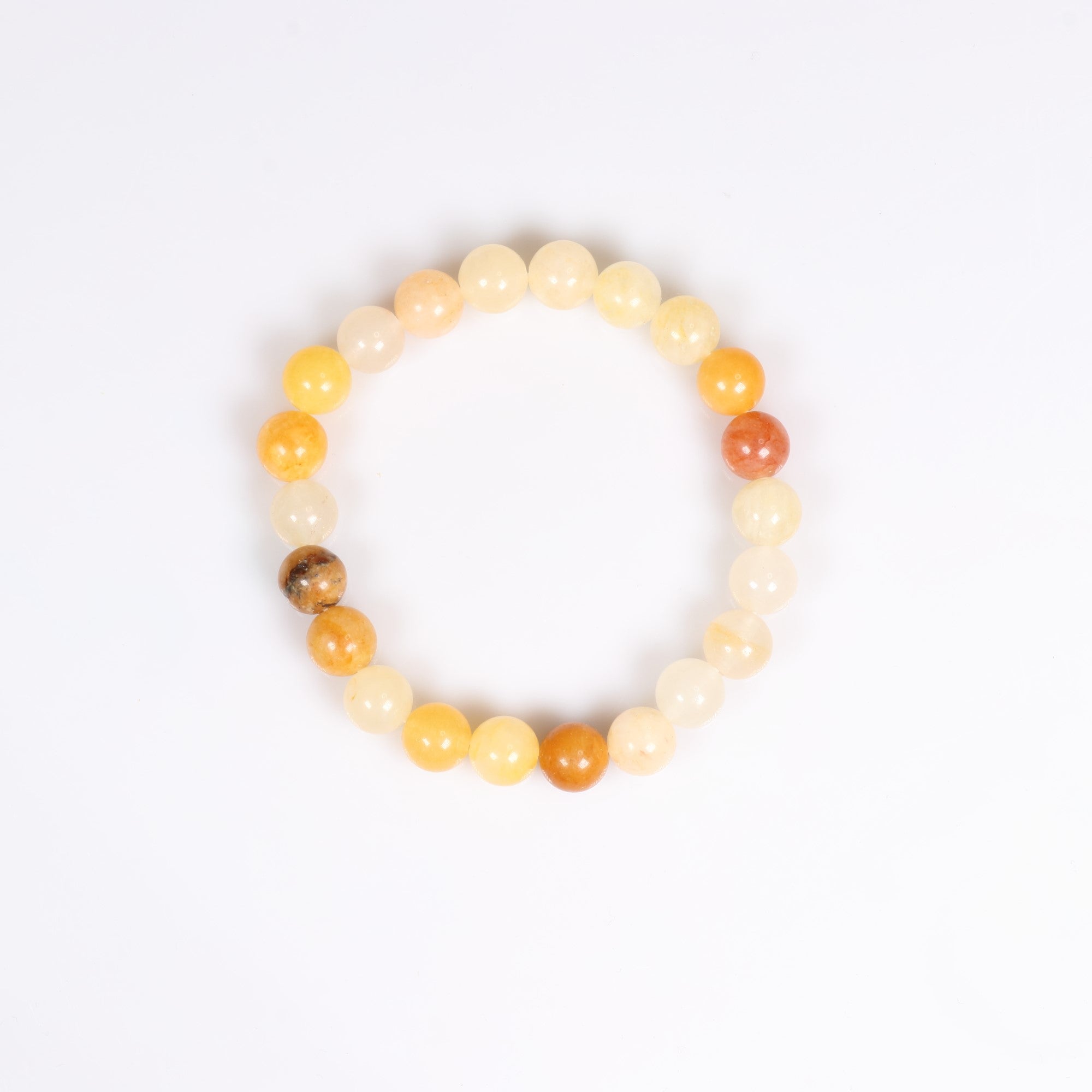 Jade (Topaz), Metal Free Bracelet, 8mm, 5 Pieces in a Pack