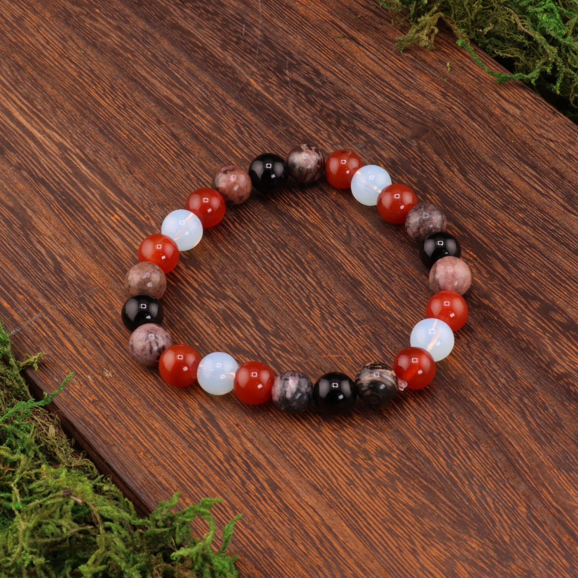 Cancer Zodiac - Natural Gemstone Bracelets, 10 Pieces in a Pack